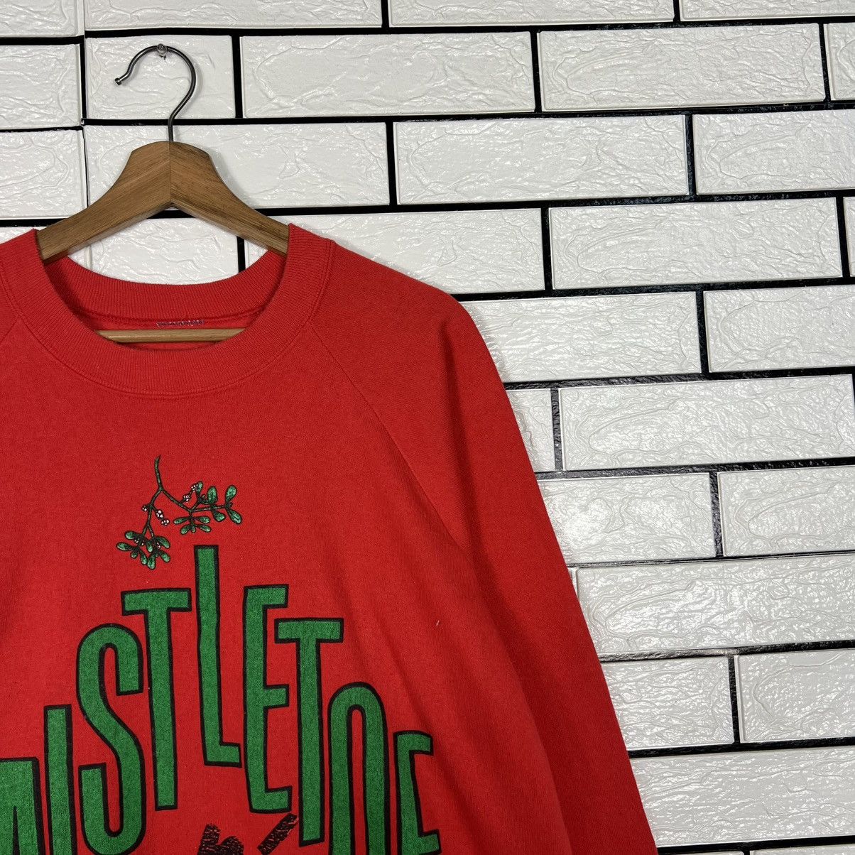 Vintage 80s MISTLETOE MANIAC Big Logo Crewneck Sweatshirt #4003-C182 Size US L / EU 52-54 / 3 - 6 Thumbnail