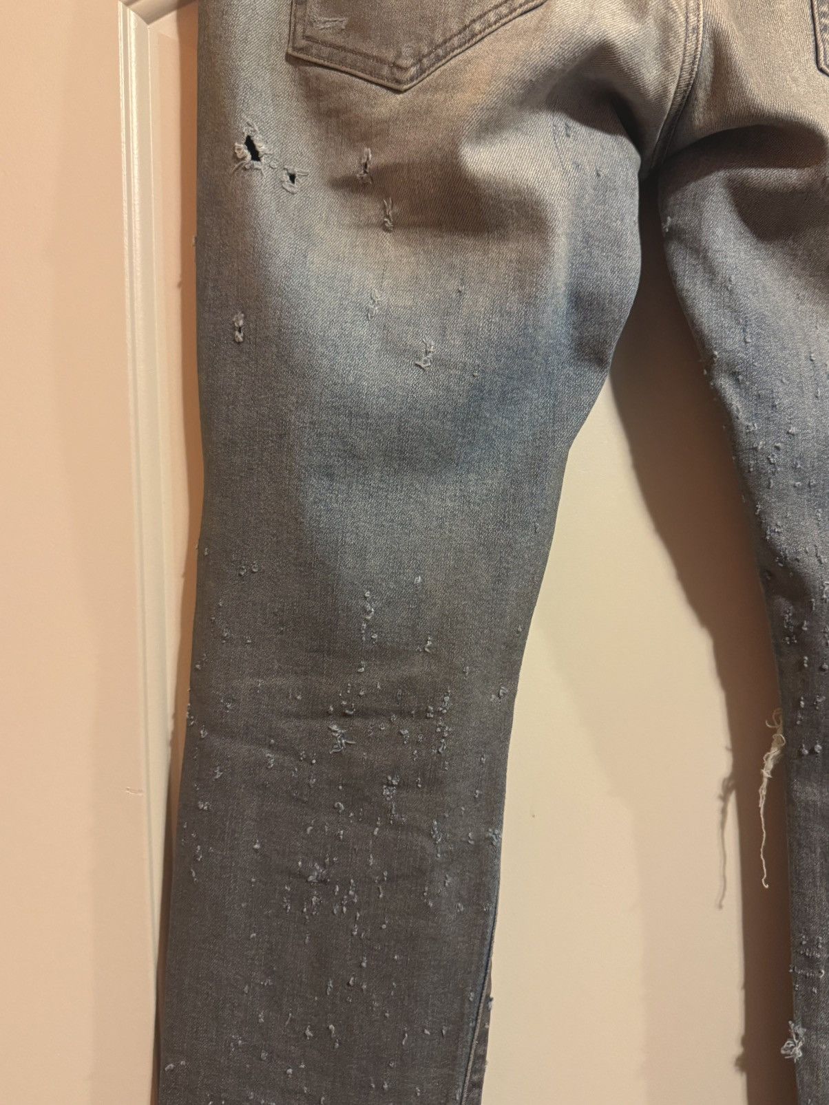 Amiri Amiri MX1 'Shotgun' slim fit foil finish denim jeans Size 33 Size US 33 - 7 Thumbnail