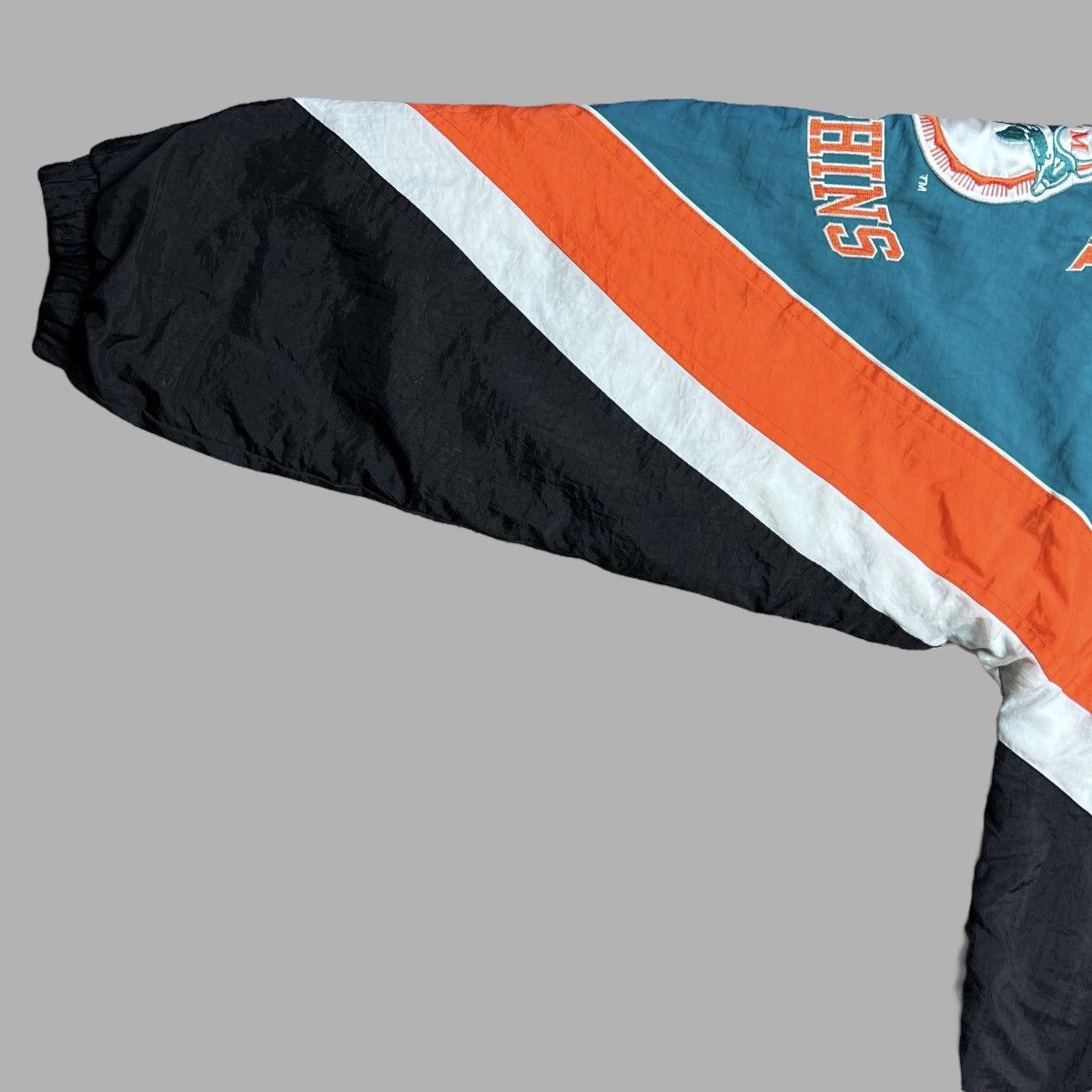 NFL × Starter × Vintage Vtg 1990s NFL Miami Dolphins Zip Up Starter Puffer Jacket Size US XL / EU 56 / 4 - 7 Thumbnail
