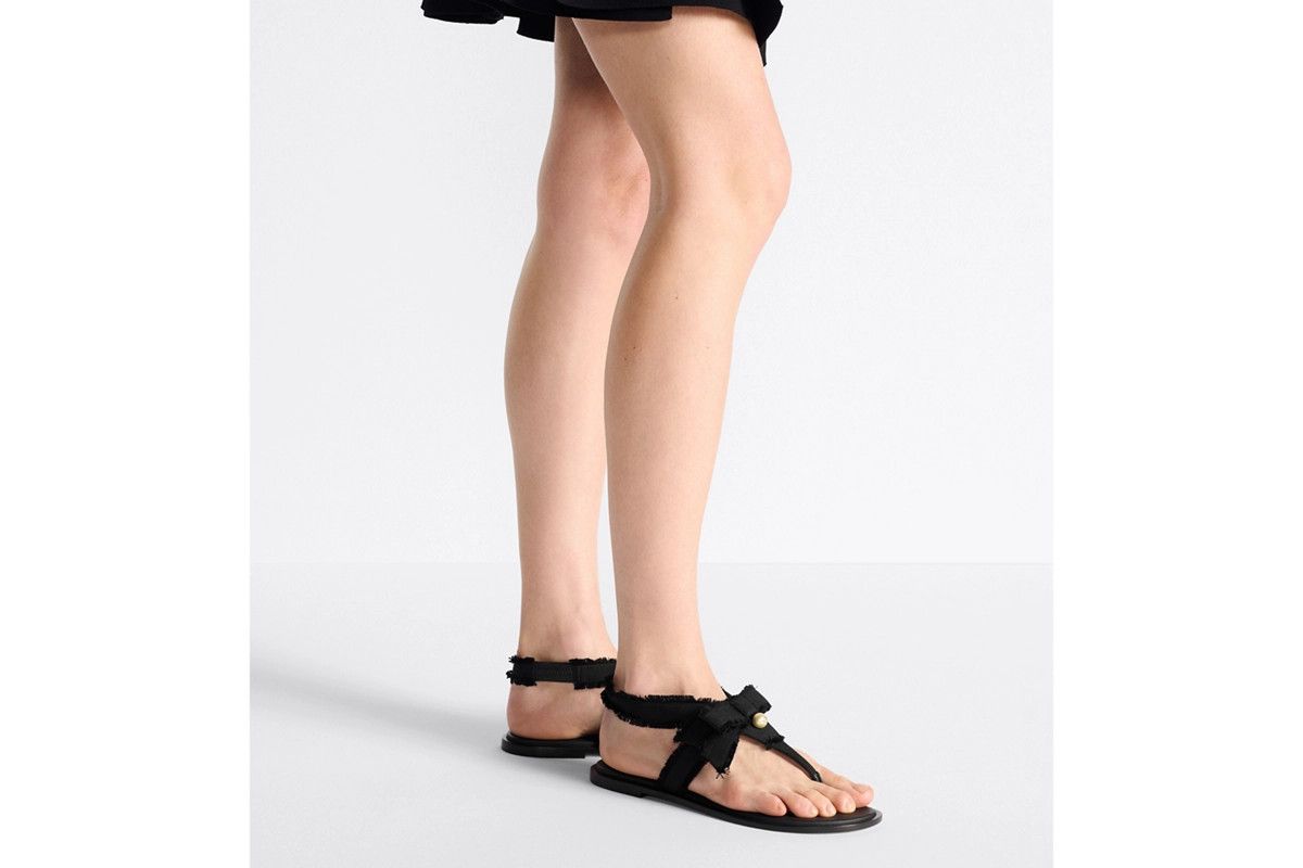 Dior o1bcso1str0226 Diorable Thong Sandal in Black Size US 8 / IT 38 - 5 Thumbnail