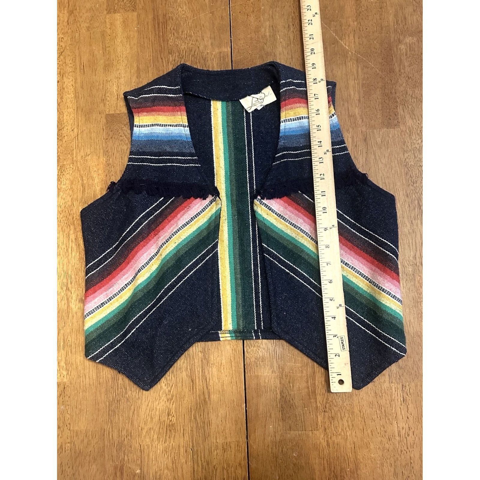 Rainbow VINTAGE Latch On Wool Vest Rainbow Women’s Small 70s Size S / US 4 / IT 40 - 8 Thumbnail