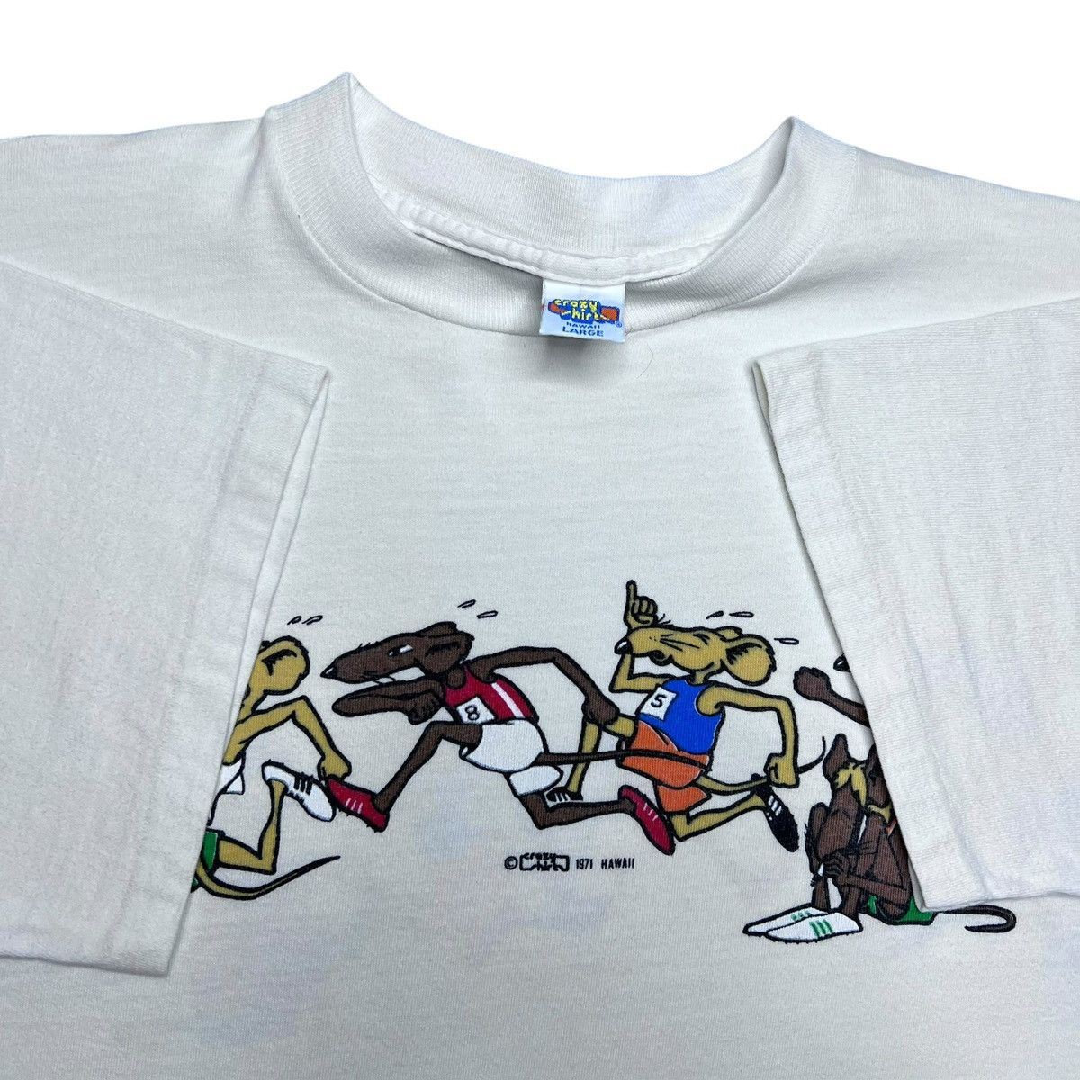 Other Vtg 1971 Rat Race Smoking Weed Crazy Shirts Hawaii T-Shirt Size US L / EU 52-54 / 3 - 3 Thumbnail