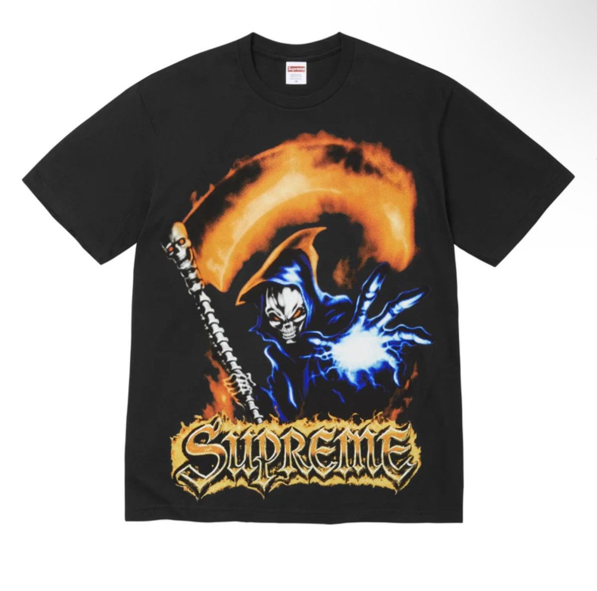 Supreme Supreme Grim Reaper Tee Black Graphic Print Jersey Size M Size US M / EU 48-50 / 2 - 1 Thumbnail