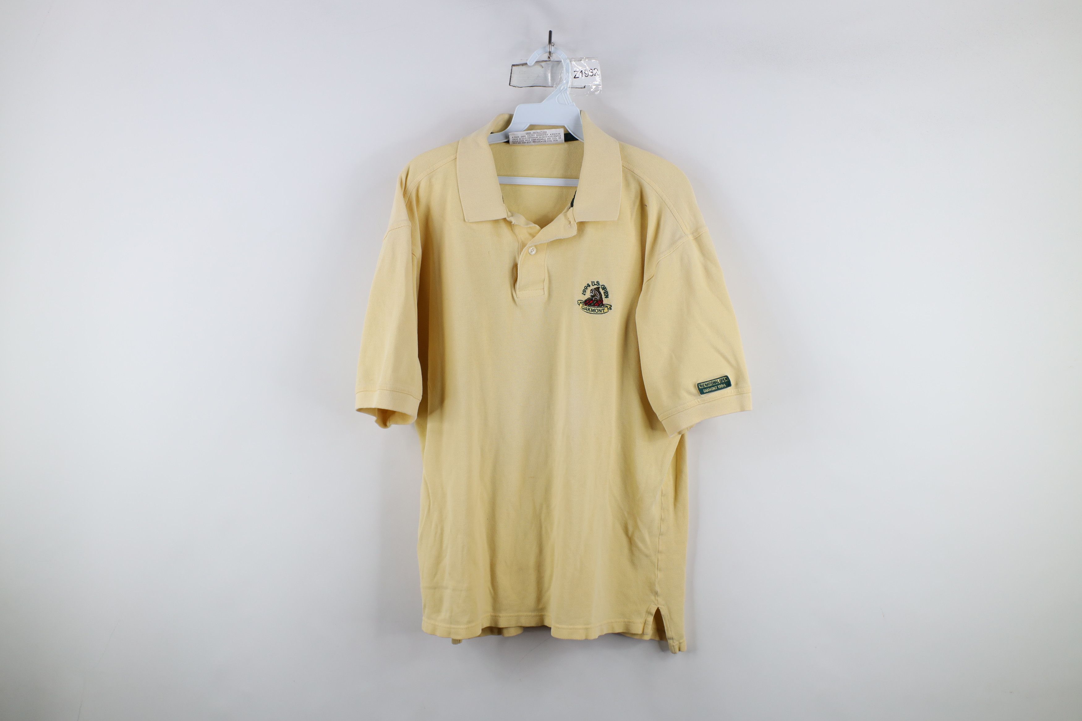 Vintage Vintage 90s 1994 US Open Oakmont Golfing Polo Shirt Yellow Size US L / EU 52-54 / 3 - 1 Thumbnail