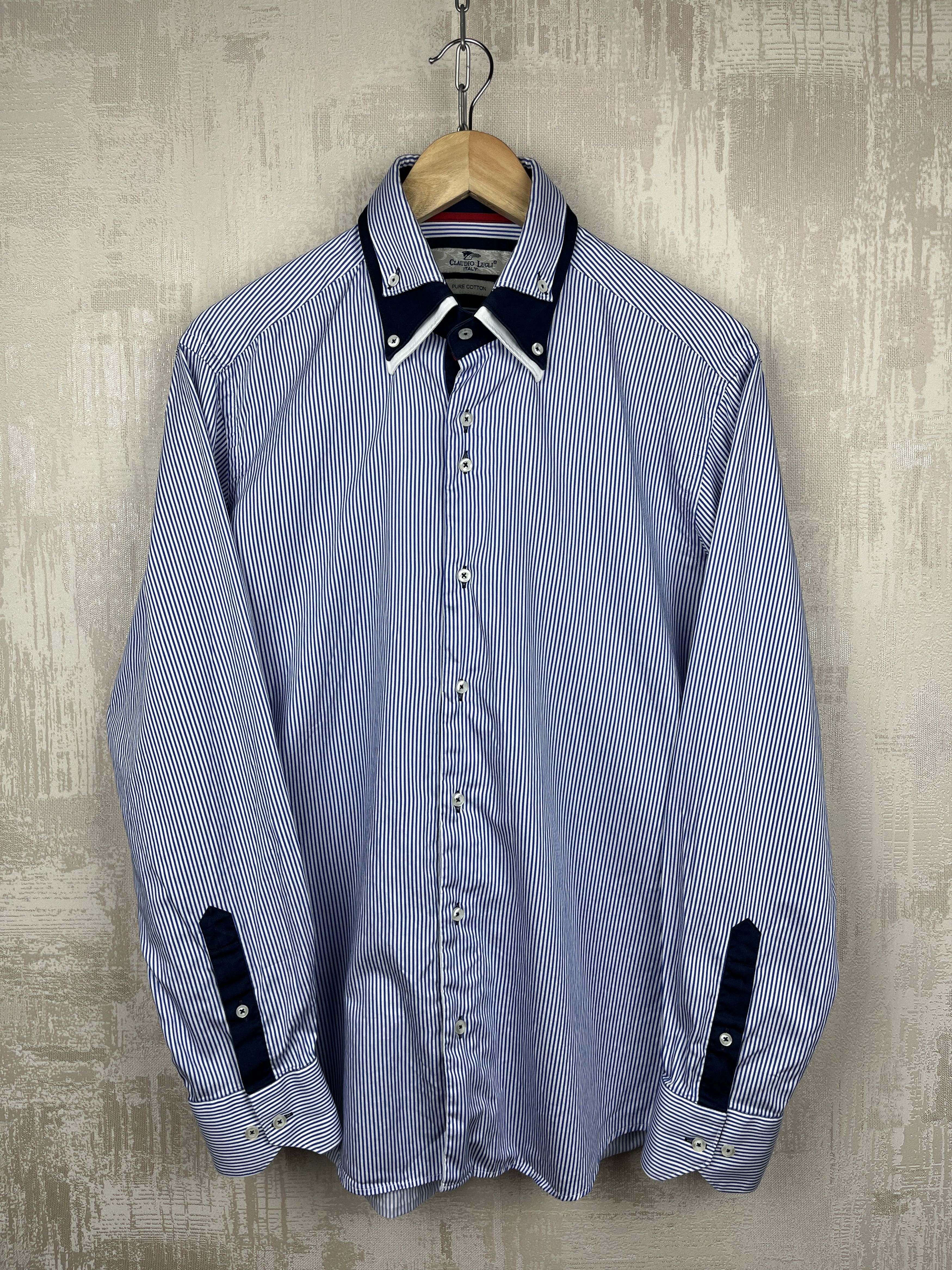 Other Claudio Lugli Striped Long Sleeve Shirt Size US L / EU 52-54 / 3 - 9 Thumbnail