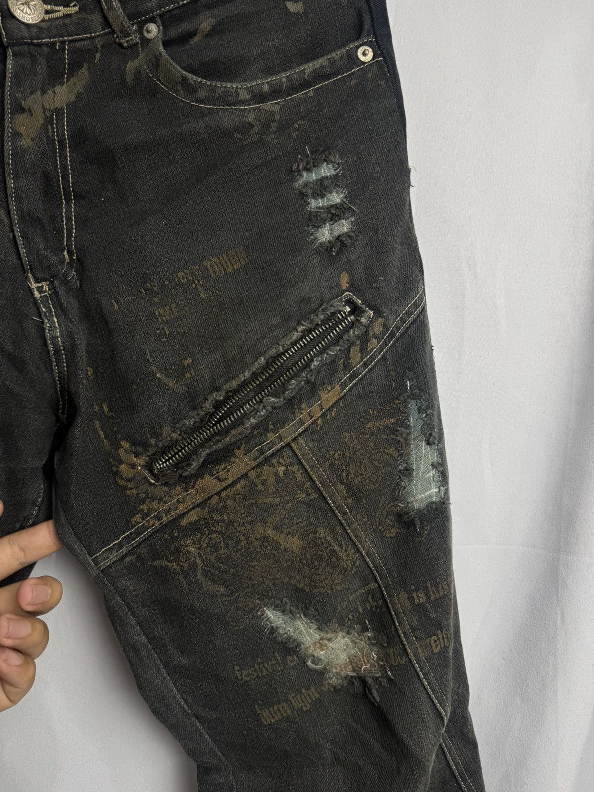 Tornado Mart Bernings Sho Poem Trashed Archived Denim Pants Size US 30 / EU 46 - 7 Thumbnail