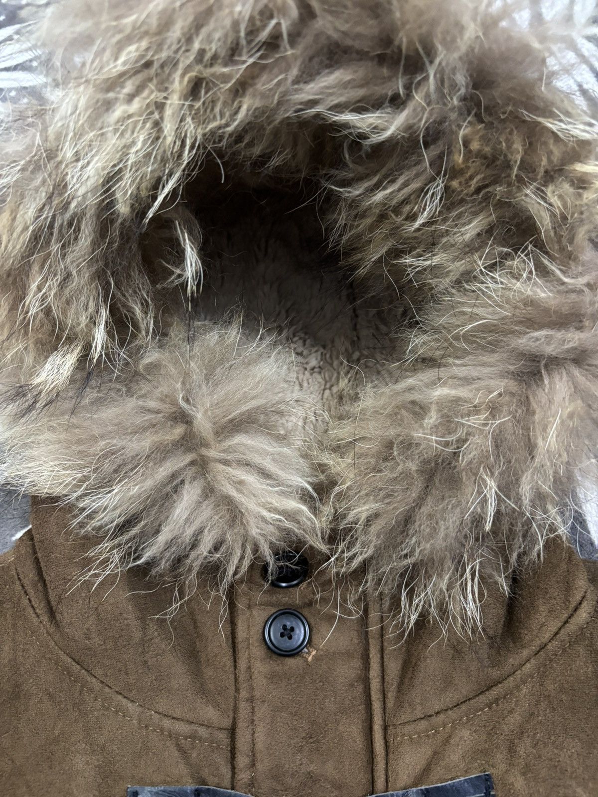 If Six Was Nine Semantic Design Faux Suede Raccoon Fur Hooded Punk Jacket Size US M / EU 48-50 / 2 - 6 Thumbnail