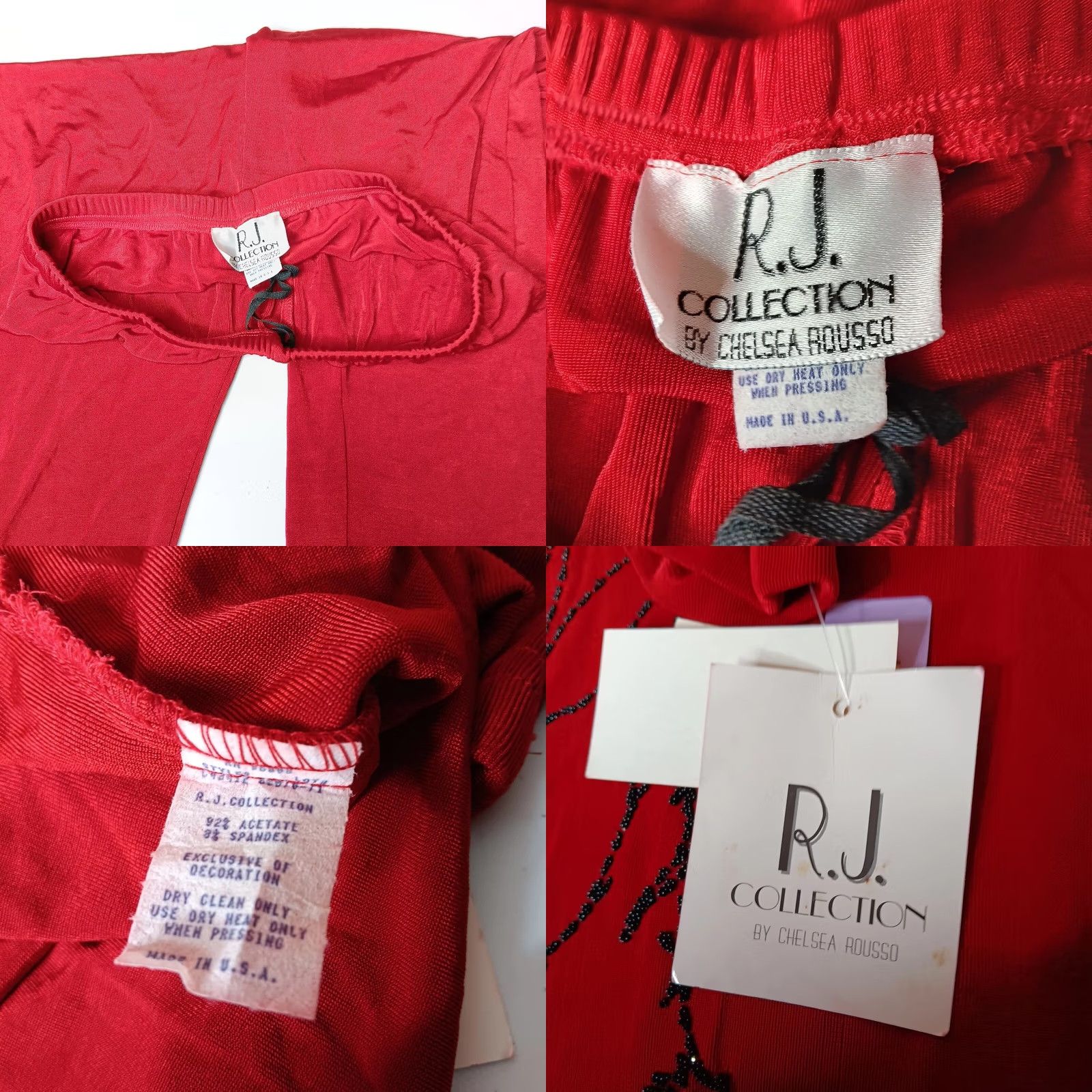 Vintage VINTAGE RJ Collection Chelsea Rousso Outfit Set Pants Shirt Red Beaded 2 Piece Women Size 8 Size M / US 6-8 / IT 42-44 - 11 Thumbnail
