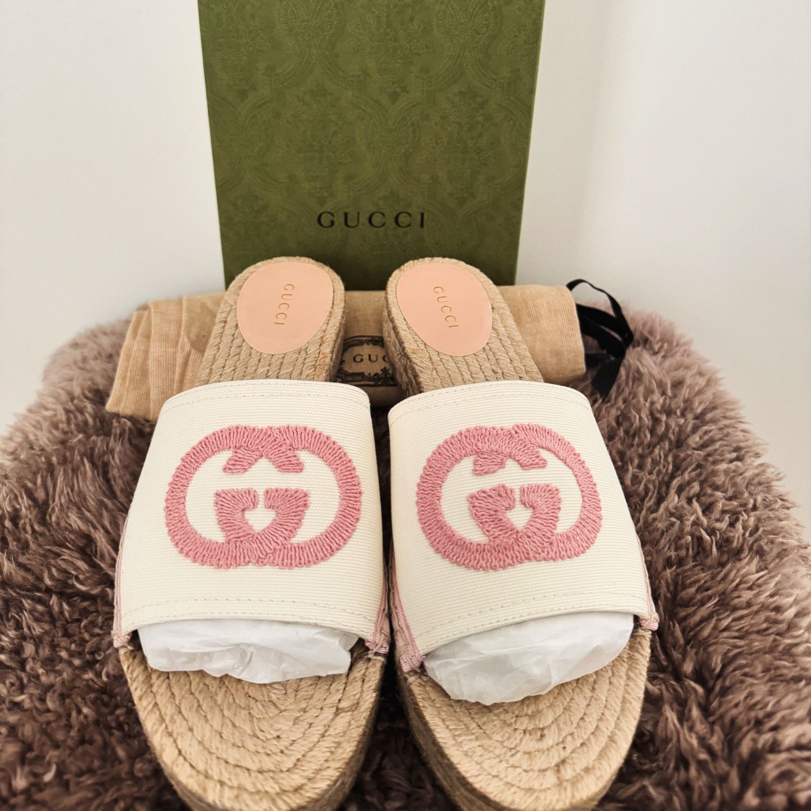 Gucci Gucci Women's Interlocking G Espadrille Sandal Size US 7.5 / IT 37.5 - 1 Thumbnail