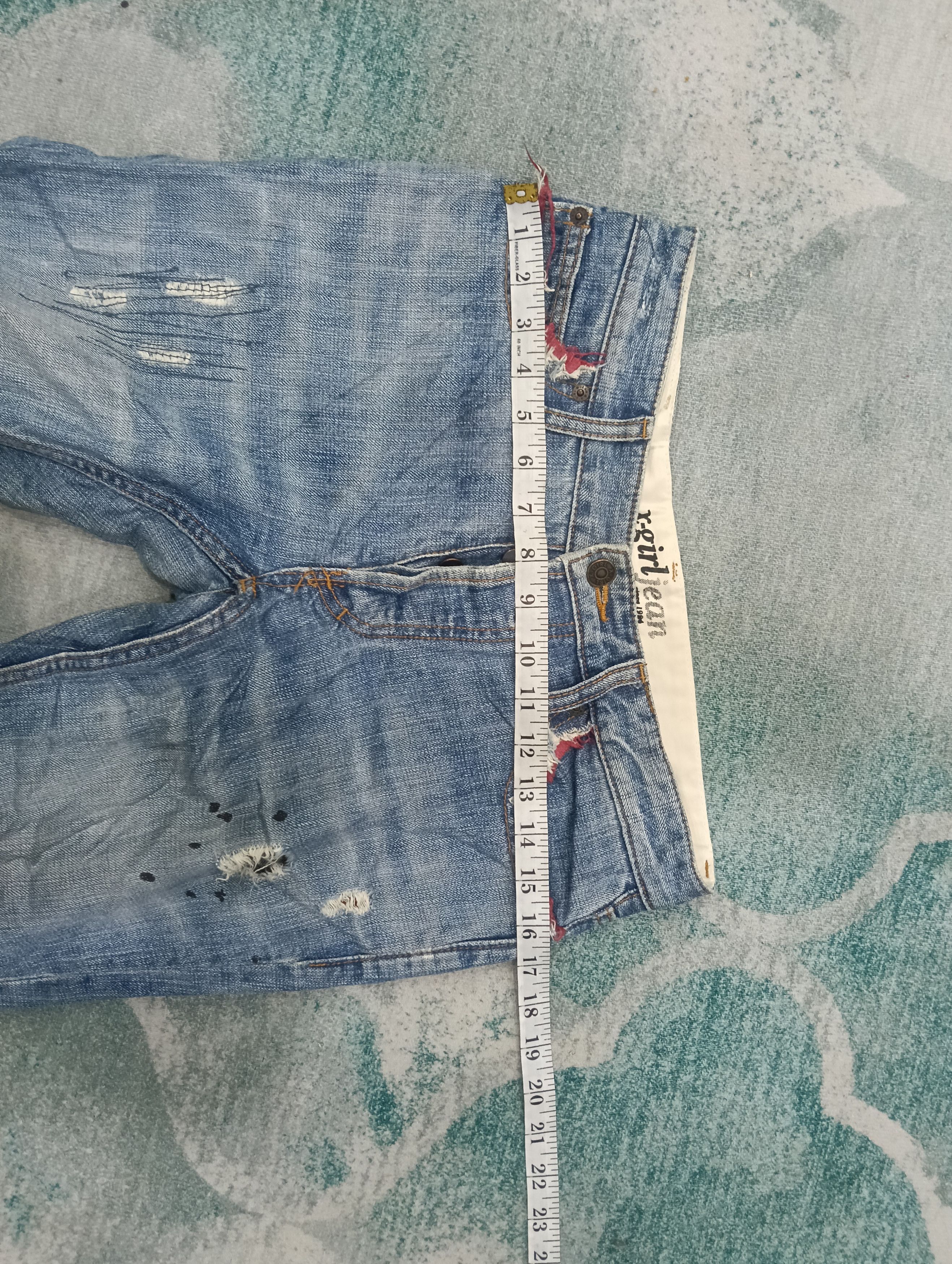 X-Girl X Girl Jeans Distressed,Zigzag And Paint Design Size 30" / US 8 / IT 44 - 13 Thumbnail