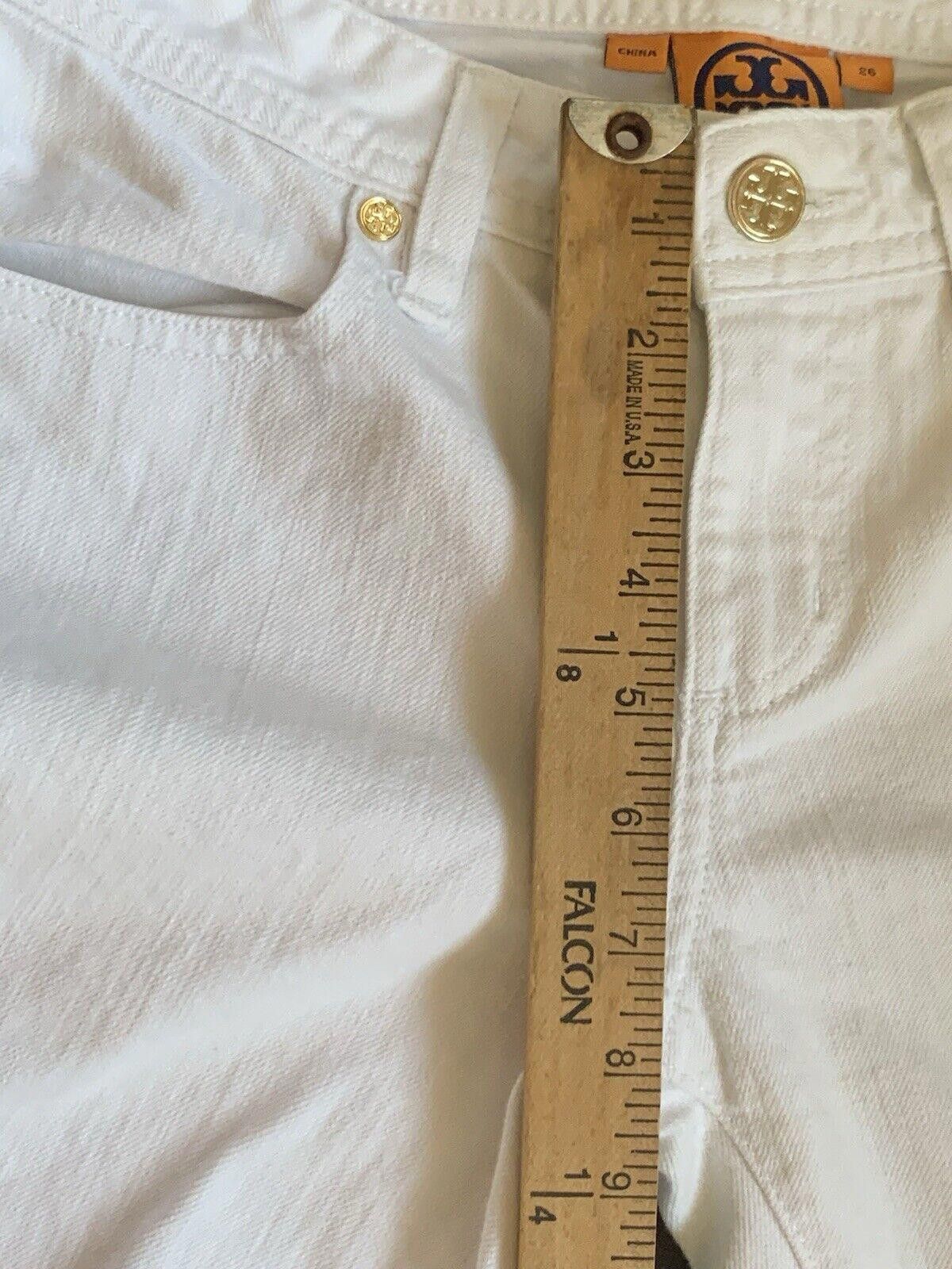 Tory Burch Tory Burch Womens Mid Rise Straight Cropped Jeans White Size 42" / US 20 - 10 Thumbnail