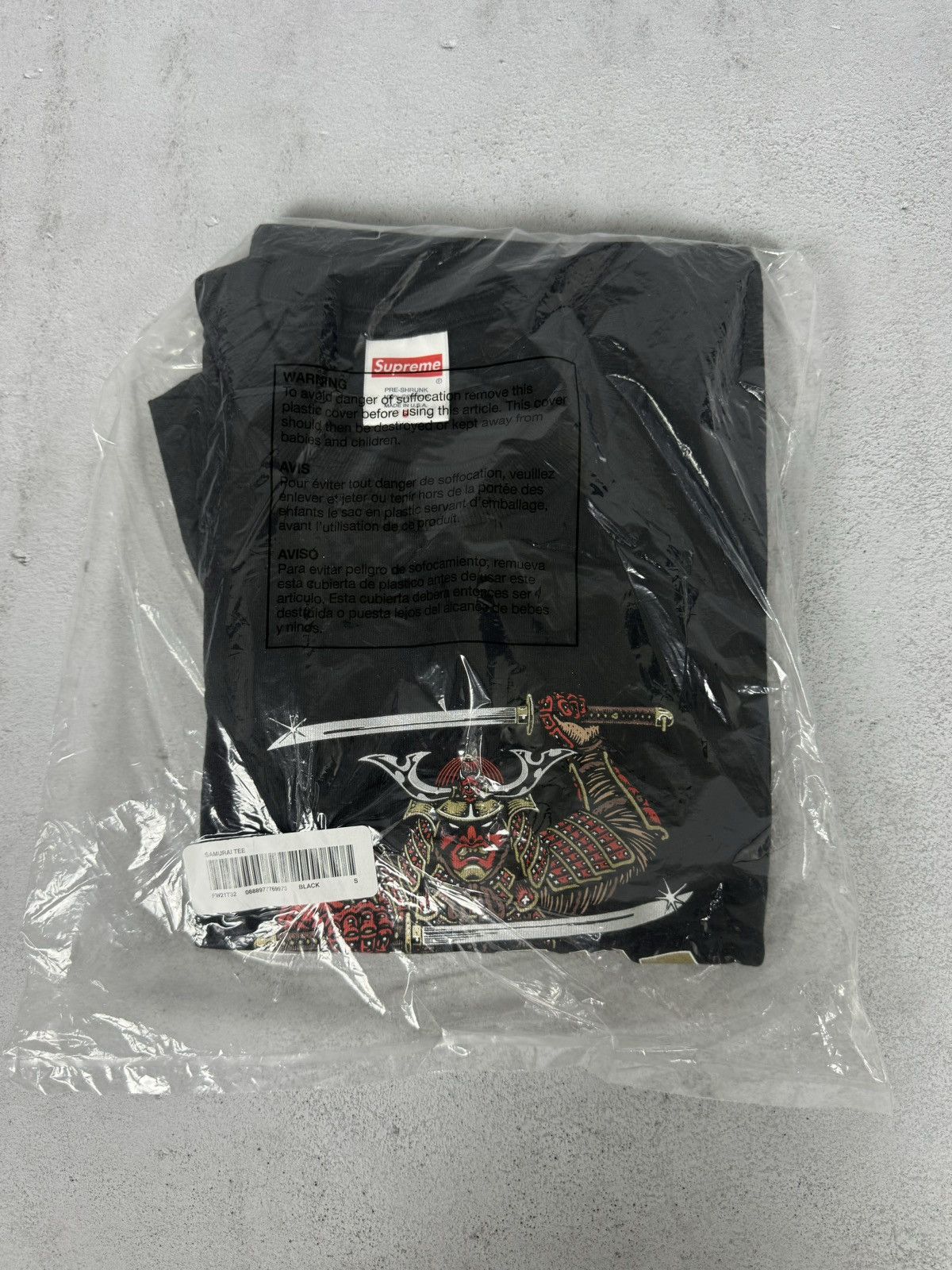 Supreme Supreme FW21 Samurai Tee - Black Small Size US S / EU 44-46 / 1 - 2 Thumbnail