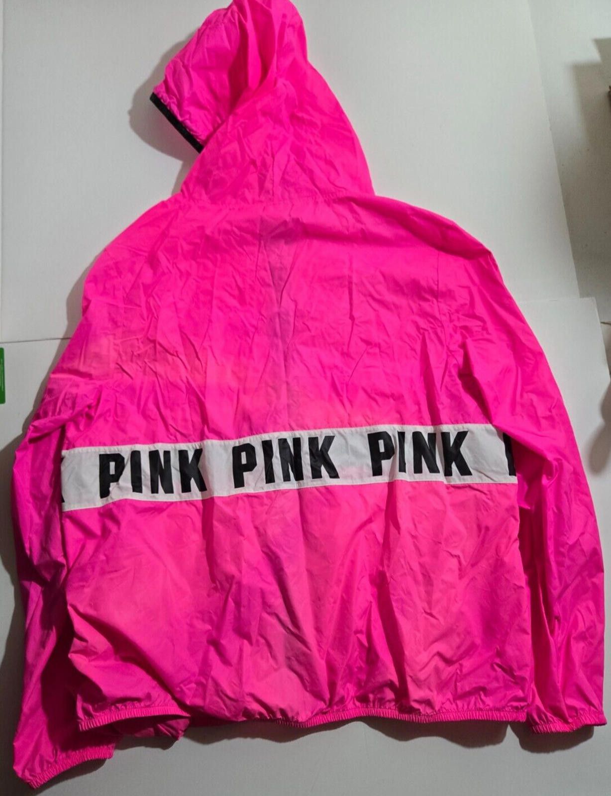 Designer Victoria's Secret PINK Anorak Windbreaker Hoodie Full Zip Size L / US 10 / IT 46 - 5 Thumbnail