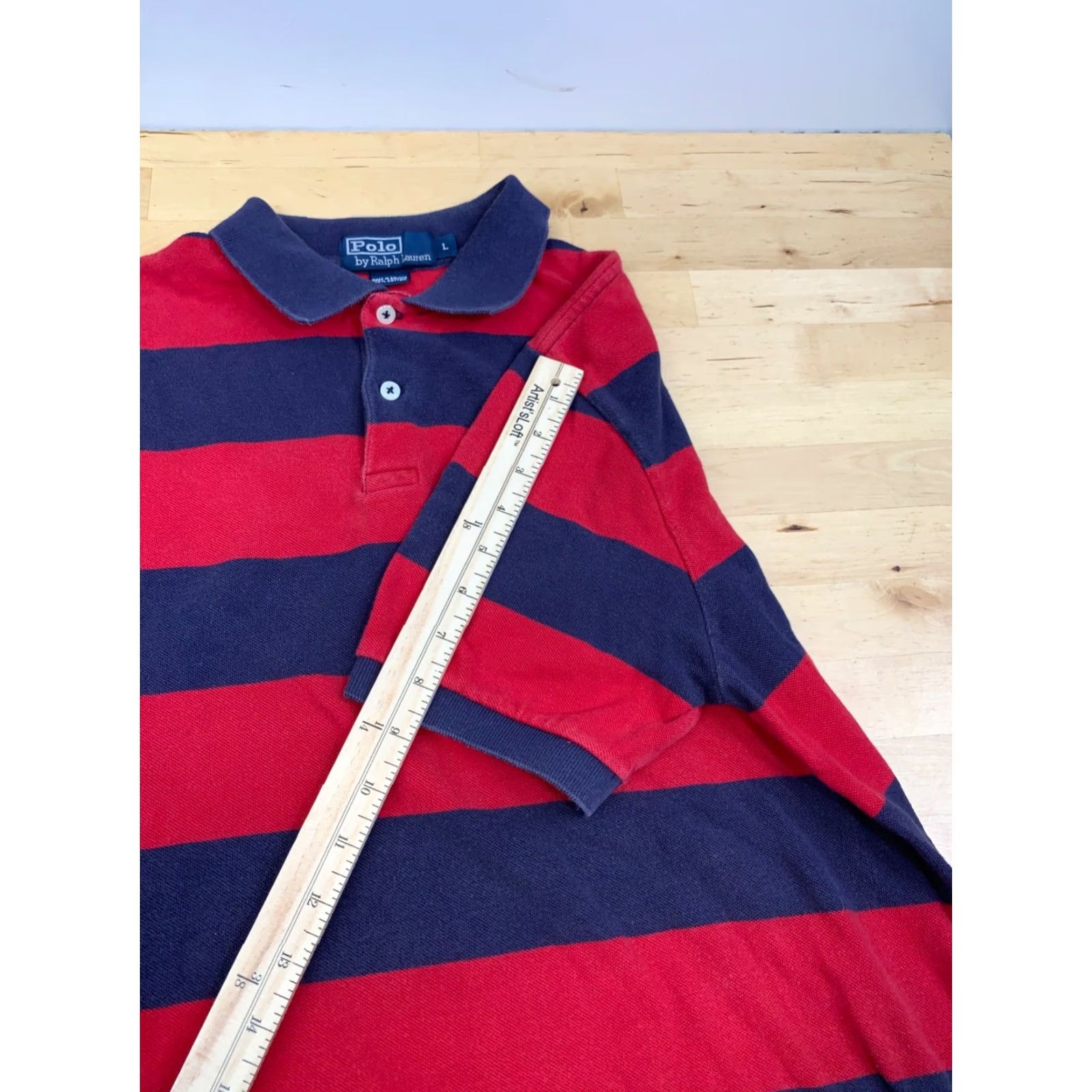Polo Ralph Lauren Polo Ralph Lauren Polo Shirt Mens L Striped Short Sleeve Casual Multicolor Logo Classic Golf Spring Summer 100% Cotton Knit Regular Waist? Size US L / EU 52-54 / 3 - 5 Thumbnail