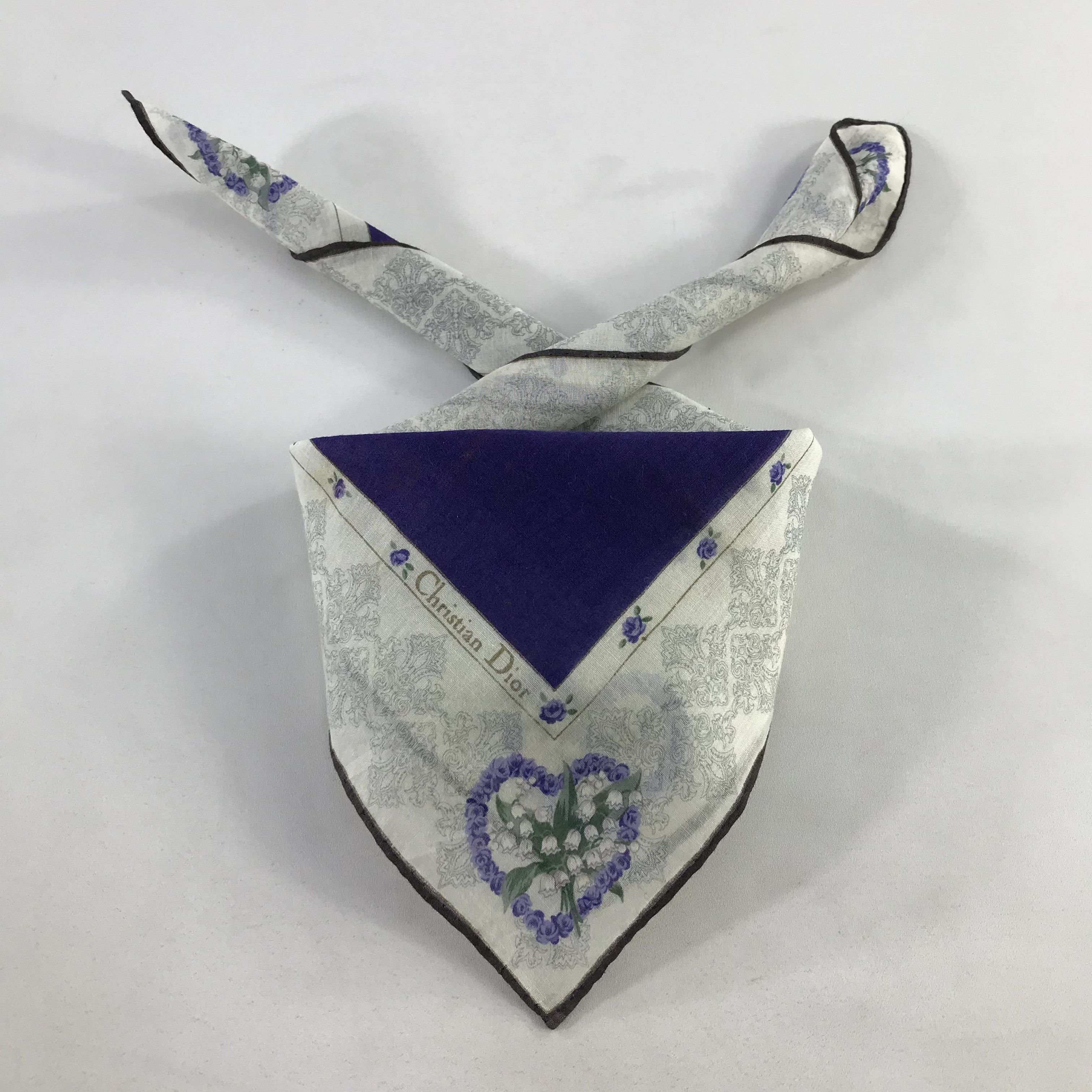 Christian Dior Monsieur × Vintage Christian Dior Bandana / Handkerchief / Neckerchief - S1077 Size ONE SIZE - 3 Thumbnail