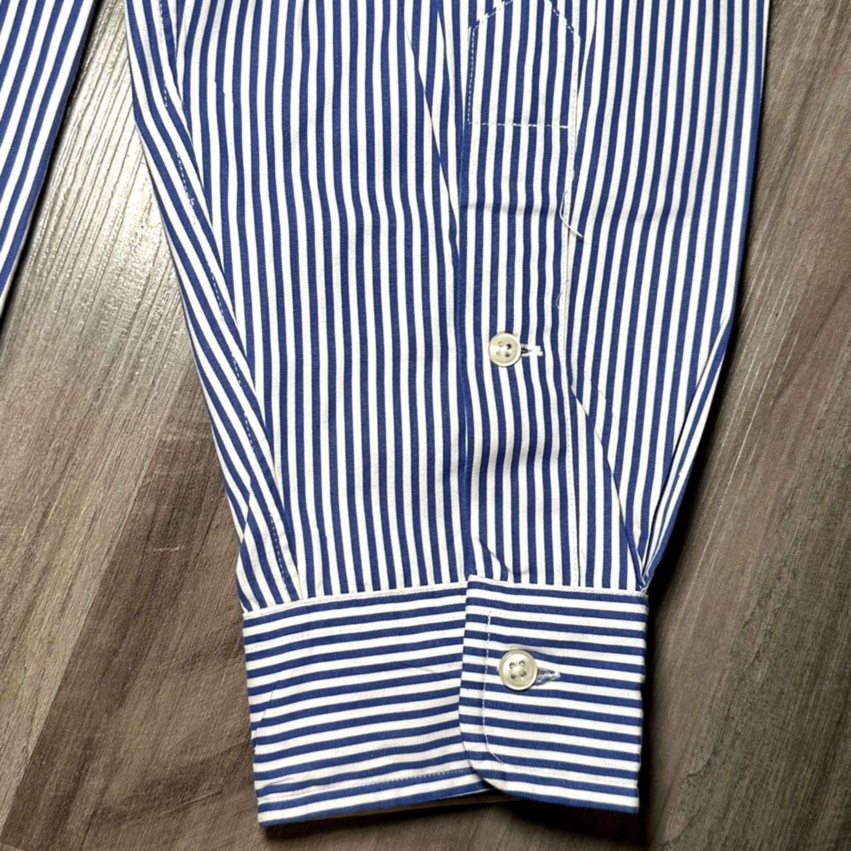 Ralph Lauren Ralph Lauren Button Down Shirt Classic Fit Striped Long Sleeve Blue XLT Men Size US XL / EU 56 / 4 - 4 Thumbnail