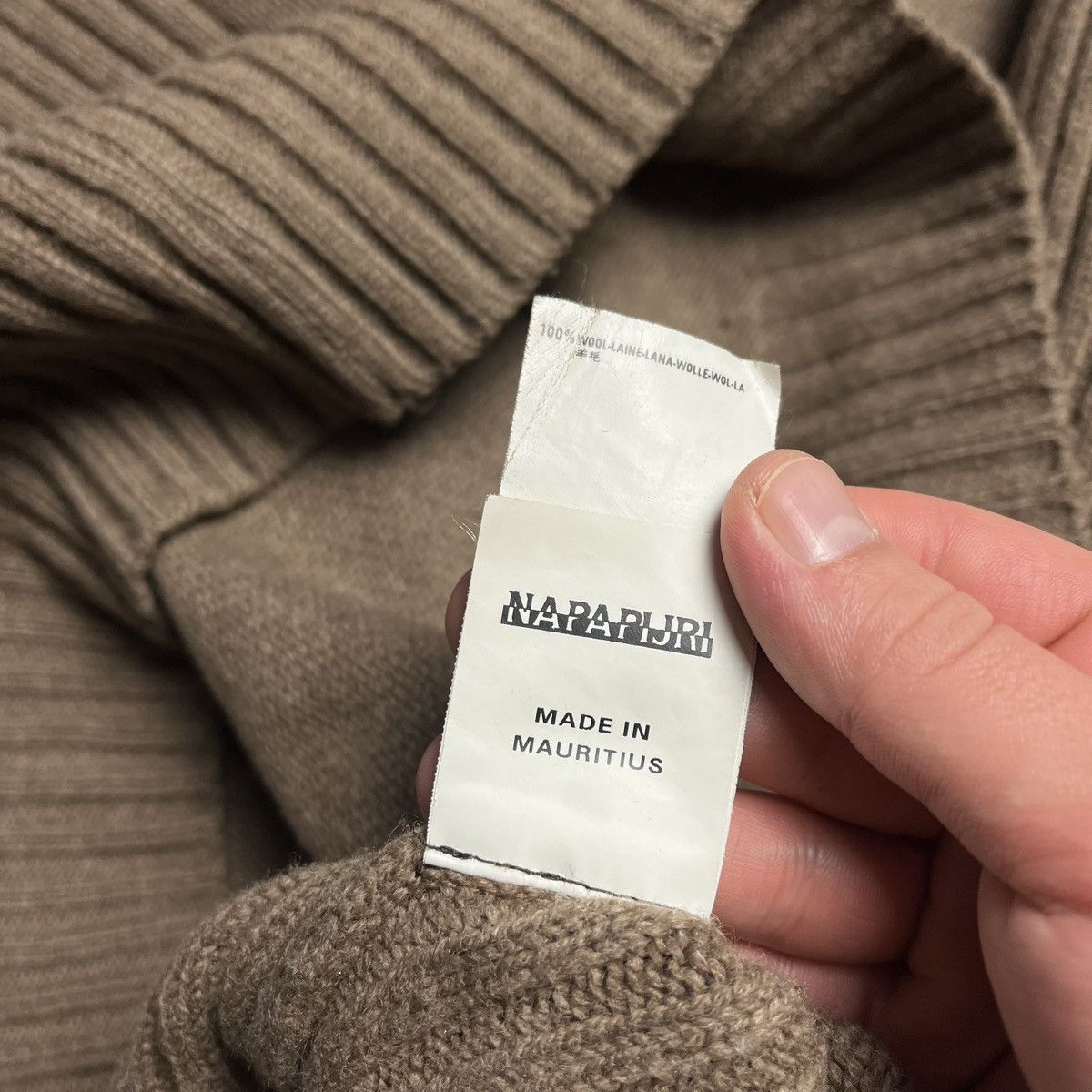 Napapijri × Vintage Vintage Napapijri Geographic knit zip sweater outdoor Size US XL / EU 56 / 4 - 9 Thumbnail