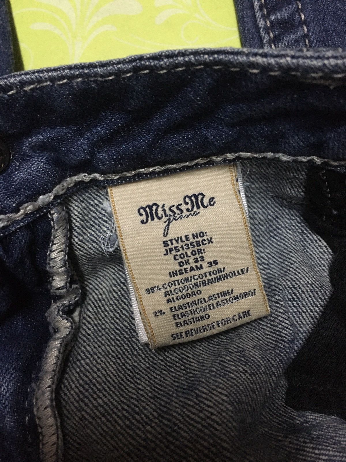 Miss Me Miss me studd jeans Size 33" - 10 Thumbnail