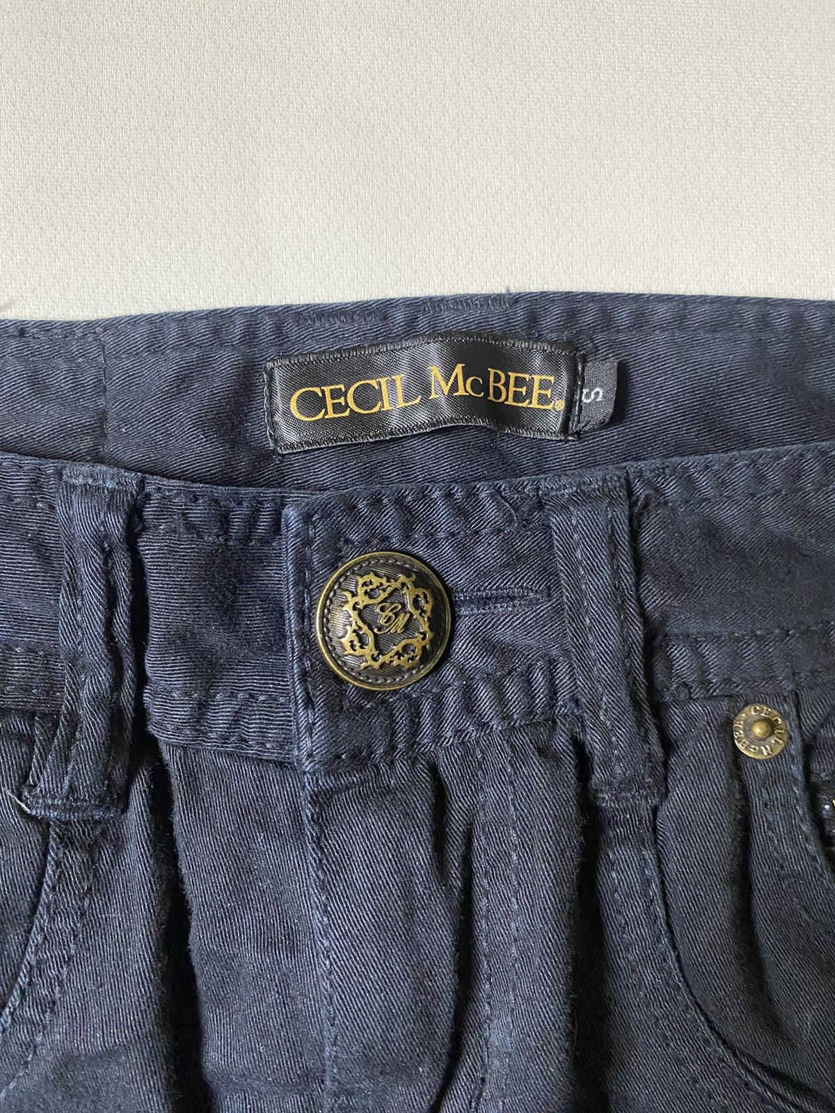 If Six Was Nine 2000s Cecil Mcbee Black Skinny Distressed With Ankle Zip Size 27" / US 4 / IT 40 - 11 Thumbnail