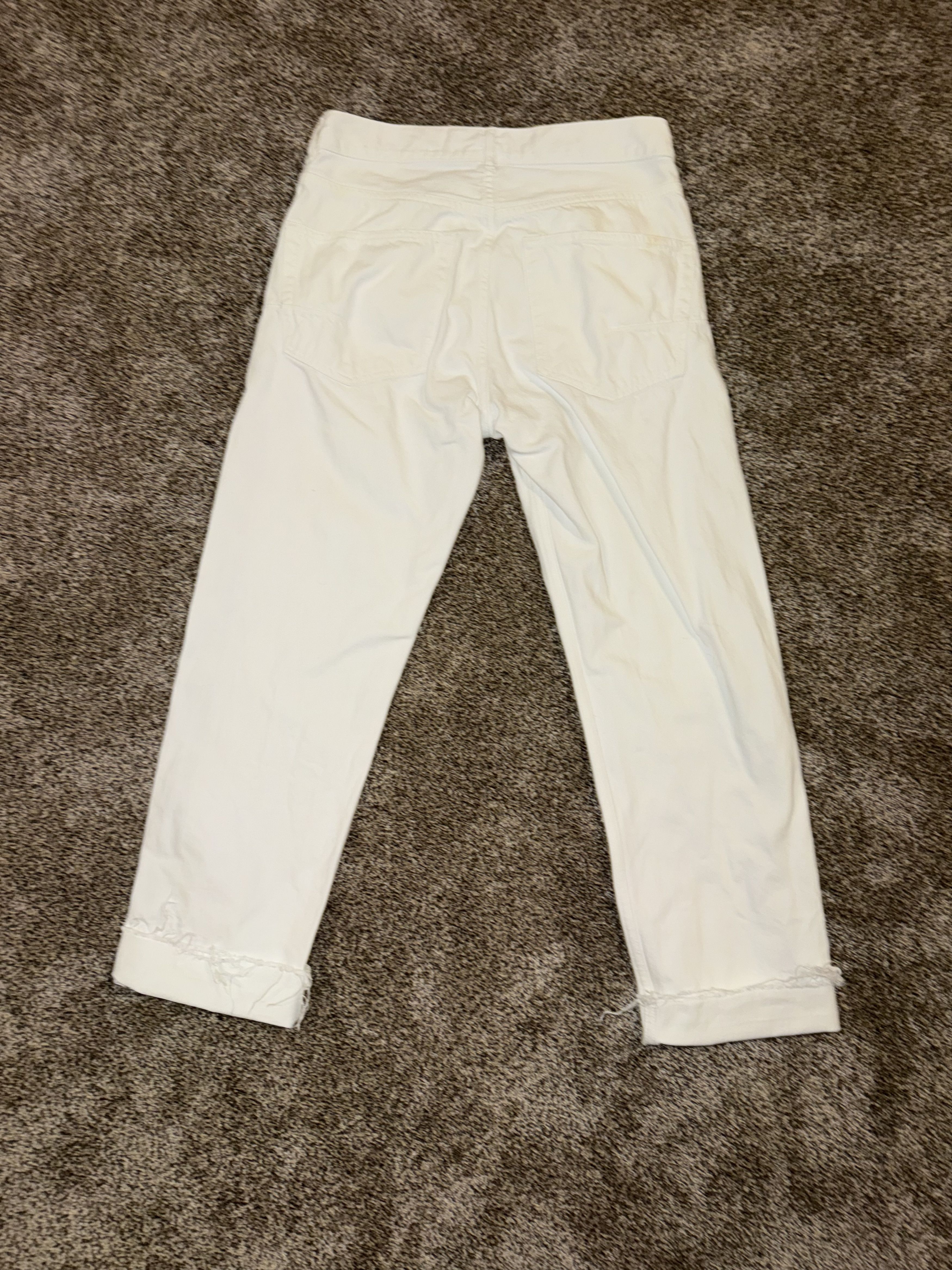 Dior Dior Crop White Denim Jeans Button Fly Fold Up Hem Size 28" / US 6 / IT 42 - 7 Thumbnail