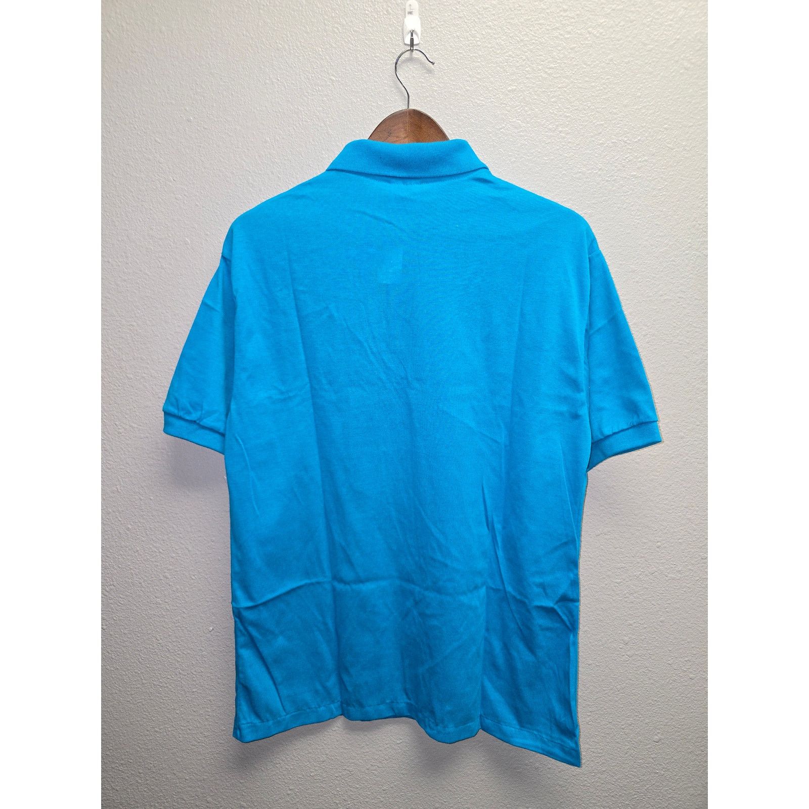 Vintage Vintage Polo Shirt Blue Mens Large Blank Top VTG 90s L Size US L / EU 52-54 / 3 - 3 Thumbnail