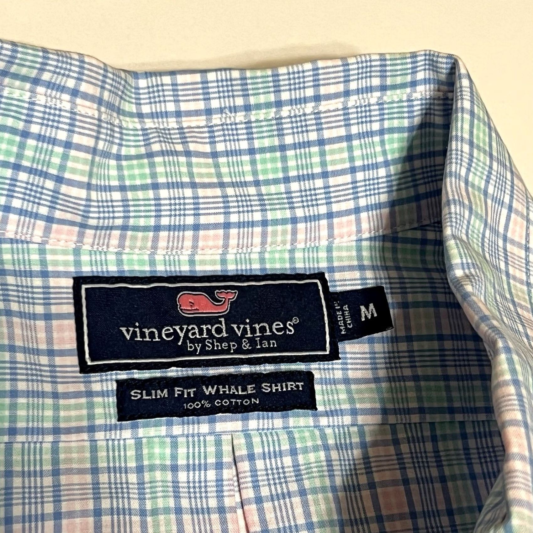 Vineyard Vines Vineyard Vines Men's M Slim Fit Whale Shirt Multicolor Plaid Button-Down Shirt Size US M / EU 48-50 / 2 - 7 Thumbnail