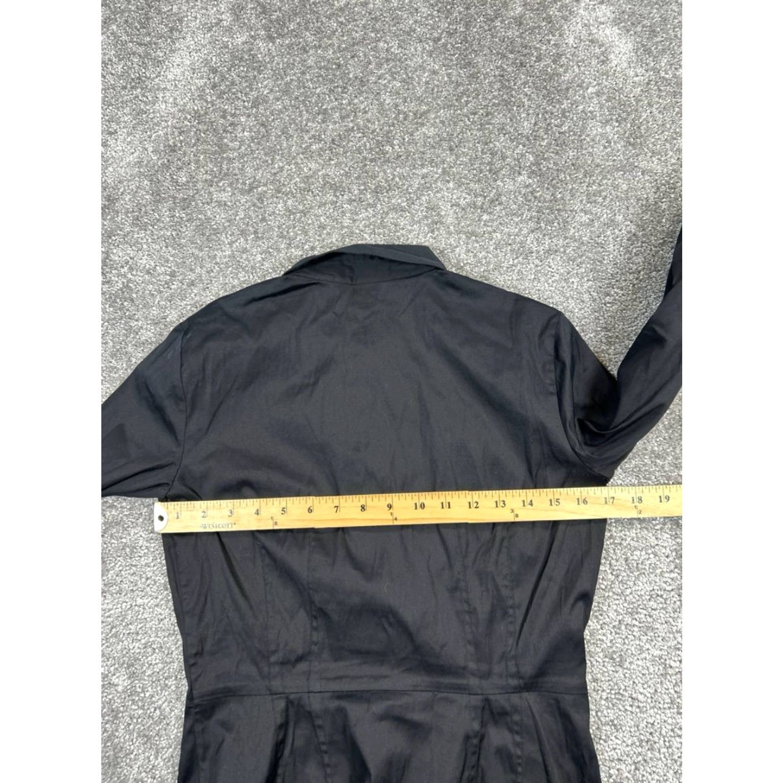 Theory Theory Shirt Dress Womens 6 Black Cotton Blouson Size M / US 6-8 / IT 42-44 - 5 Thumbnail