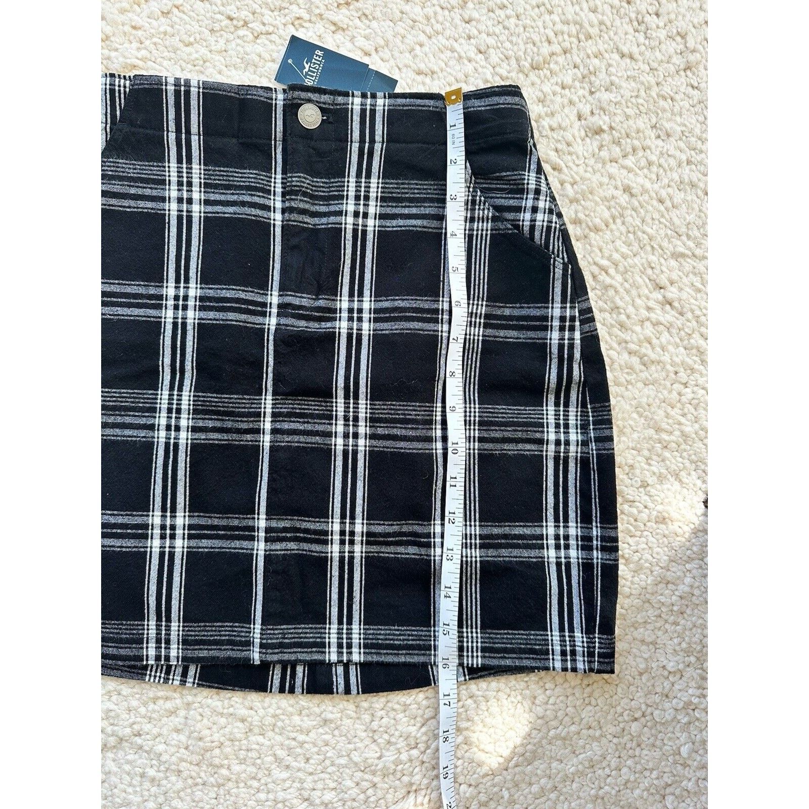 Hollister Hollister Ultra High Rise Black White Plaid Mini Skirt Sz XS Size 26" / US 2 / IT 38 - 14 Thumbnail