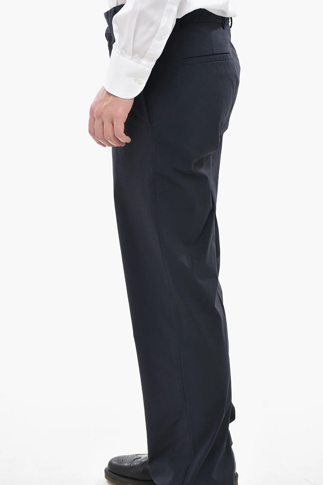 Givenchy og1mm0326 Elasticized Nylon Straight-Leg Chino Pant in Blue Size US 34 / EU 50 - 3 Thumbnail