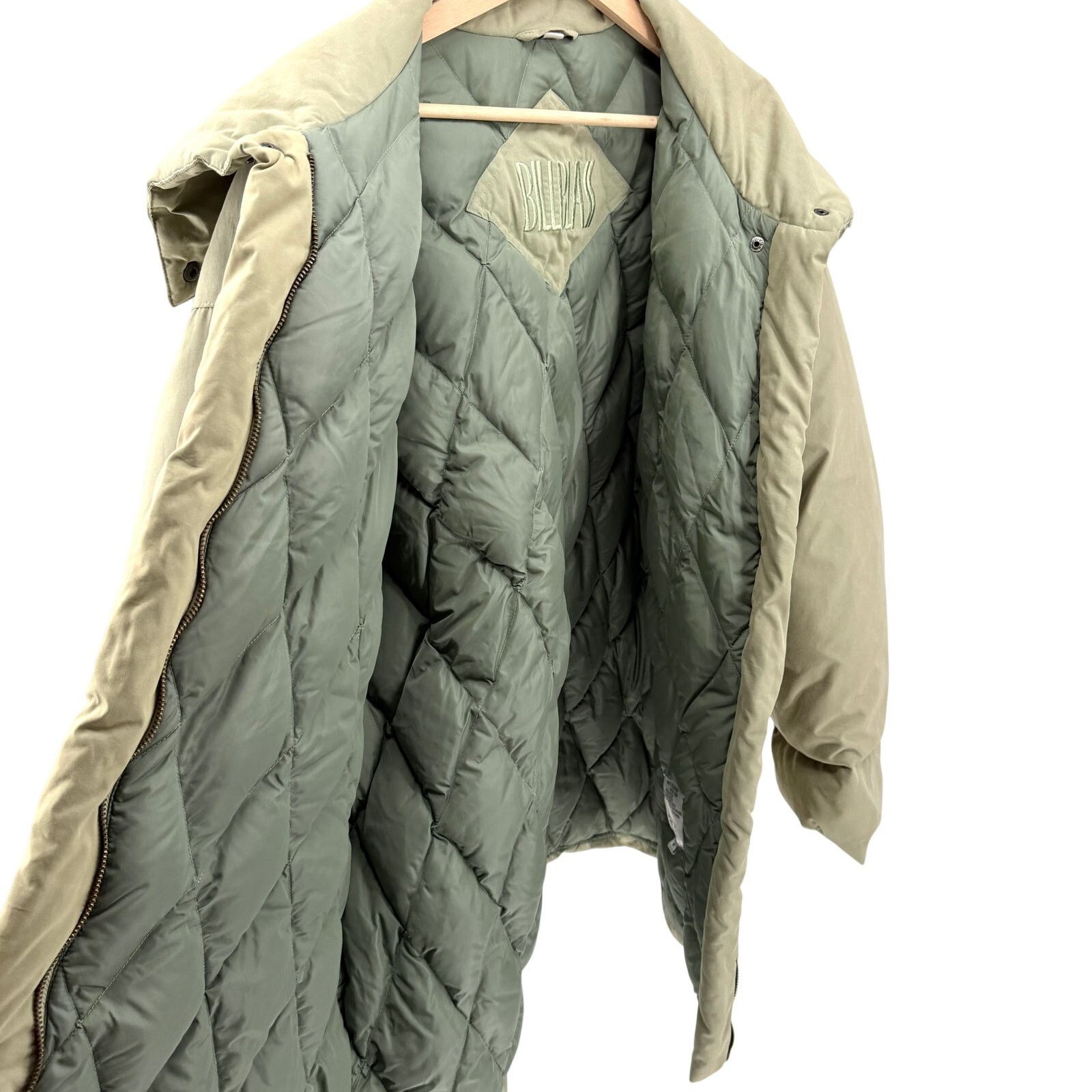 Bill Blass Vintage 90s Pistachio Green Minimalist Down Puffer Jacket Size M / US 6-8 / IT 42-44 - 5 Thumbnail