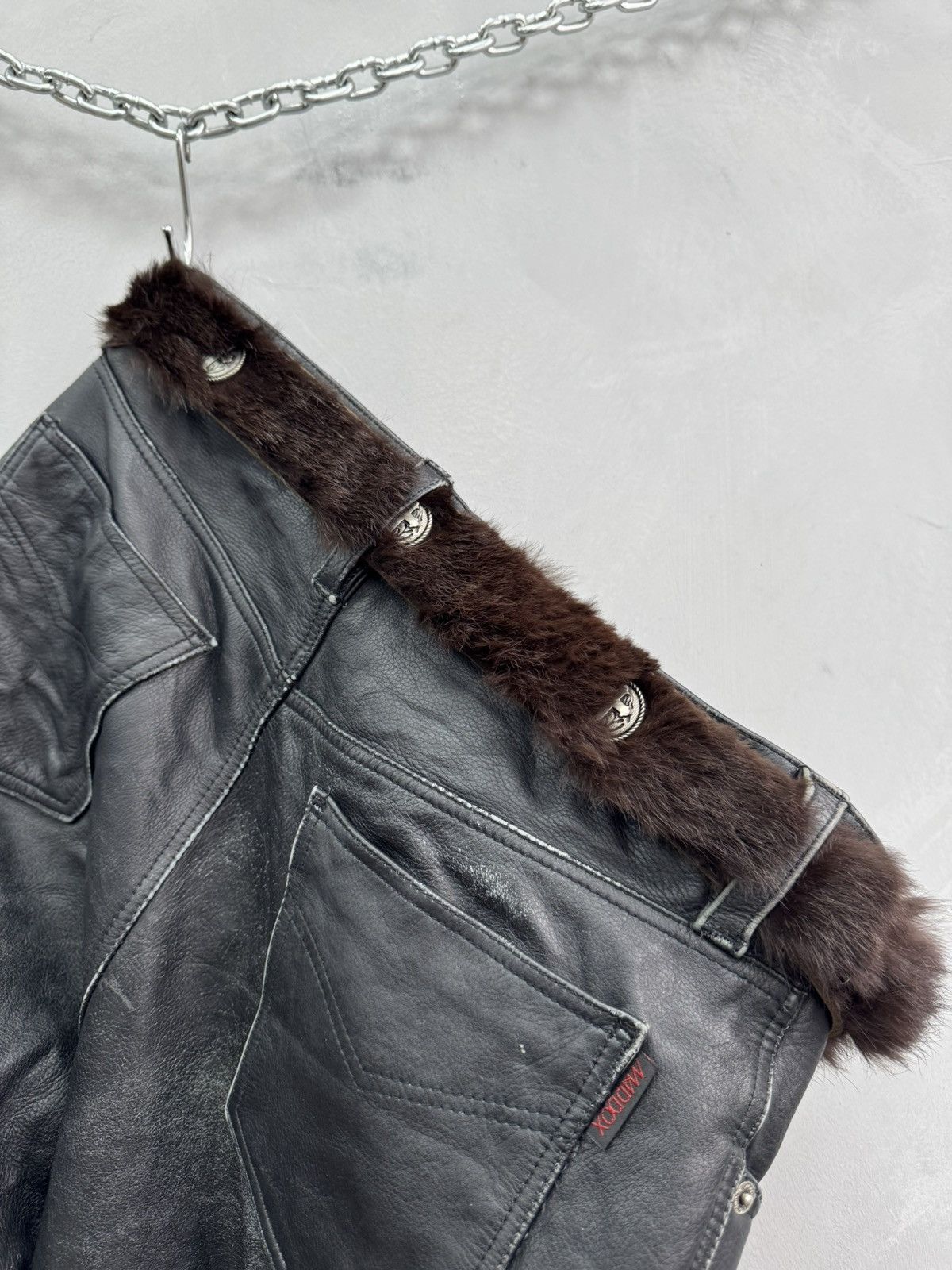 Le Grande Bleu (L.G.B.) Rare Fur fuzzy y2k Legrandebleu style leather belt rare Size ONE SIZE - 6 Thumbnail