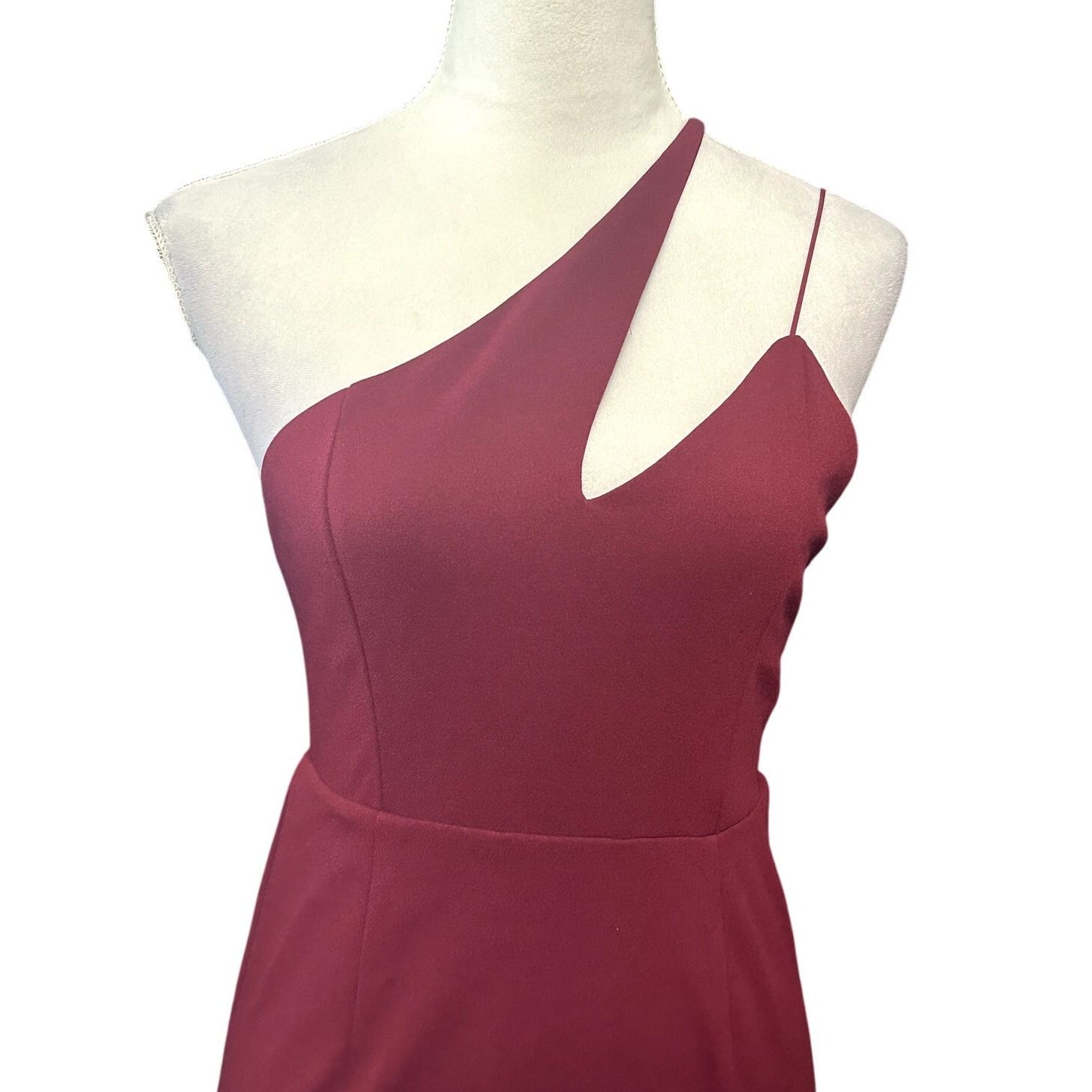 Other Lulus Womens One Shoulder Cutout Cocktail Mini RedBurgundy Size S / US 4 / IT 40 - 3 Thumbnail