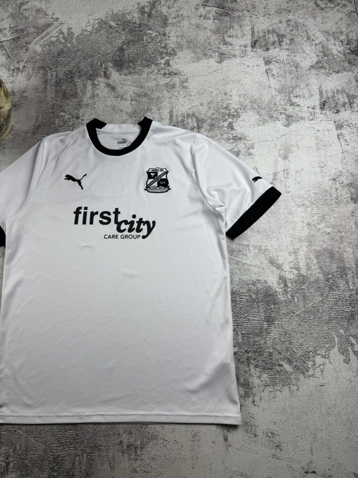 Puma Swindon Town Away 2014 2015 Puma White Soccer Football Men’s L T Shirt Jersey Size US L / EU 52-54 / 3 - 3 Thumbnail