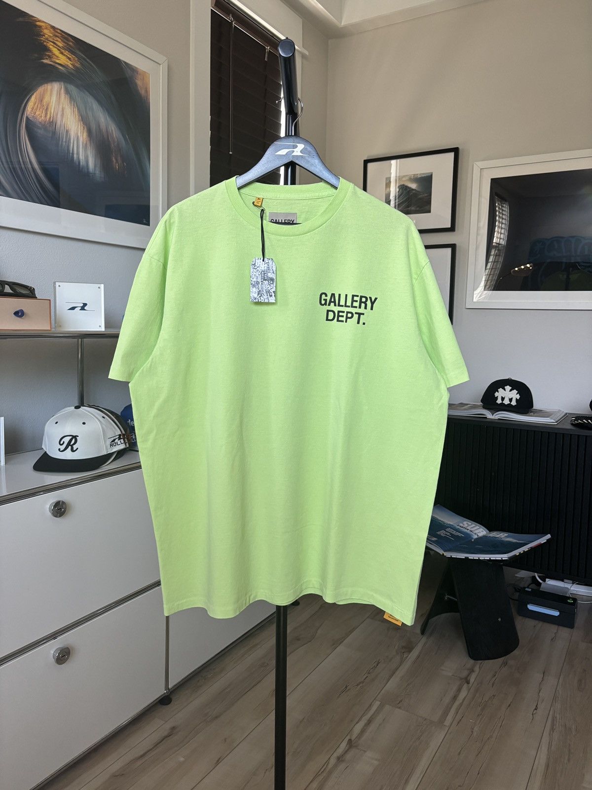 Gallery Dept. NEW | NEON GREEN | GALLERY DEPT LOGO TEE Size US XL / EU 56 / 4 - 2 Thumbnail