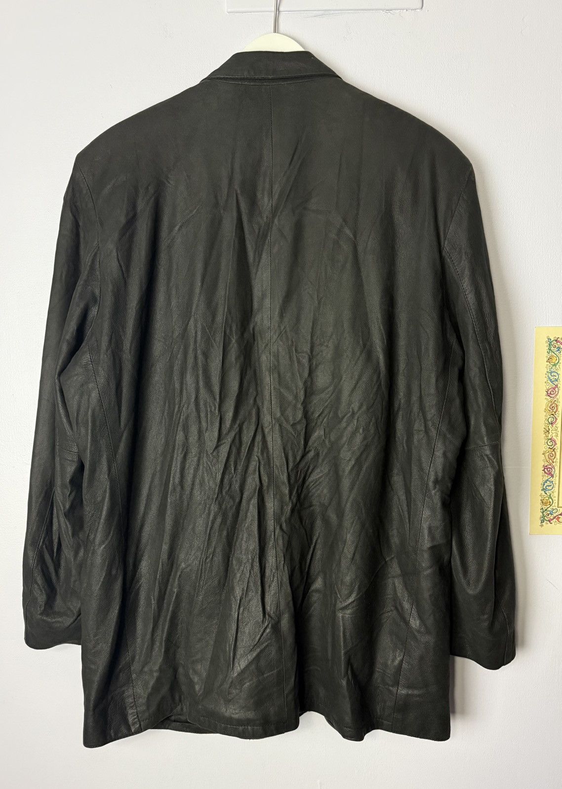 Remy Remy Leather Blazer Black Size 46 Rare Retail $1250.00 Size 46L - 5 Thumbnail