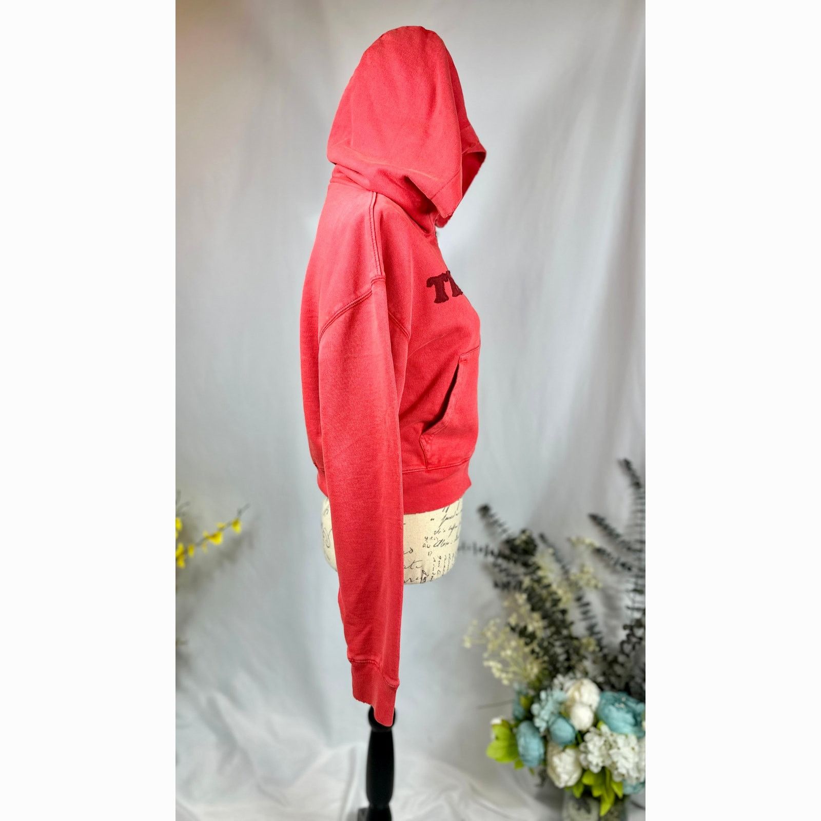 The Kooples The Kooples Text-Appliqué Zip-Through Cotton-Jersey Hoodie 4 Size S / US 4 / IT 40 - 14 Thumbnail