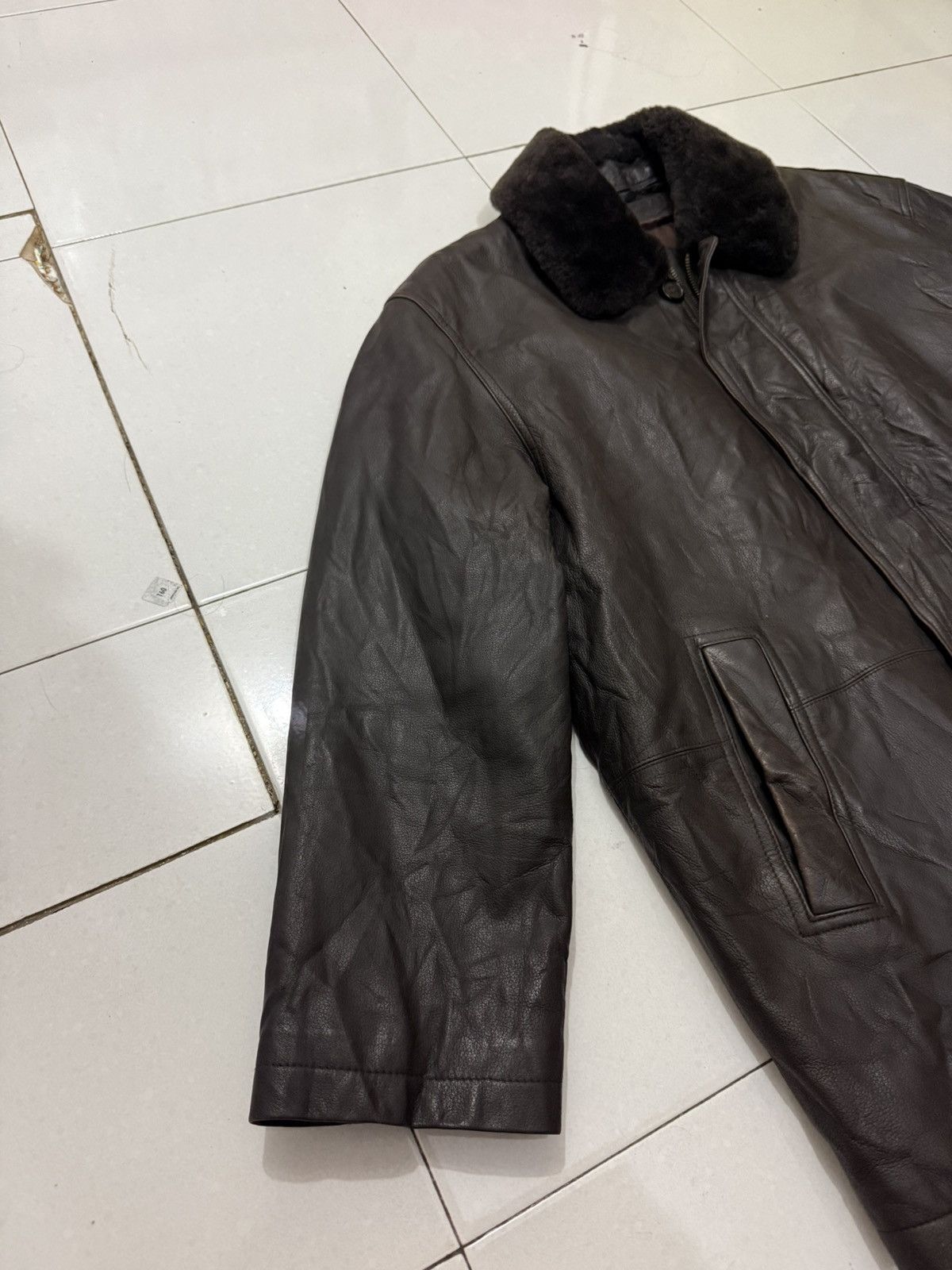 Yves Saint Laurent VTG YSL Leather Jacket Size US L / EU 52-54 / 3 - 5 Thumbnail