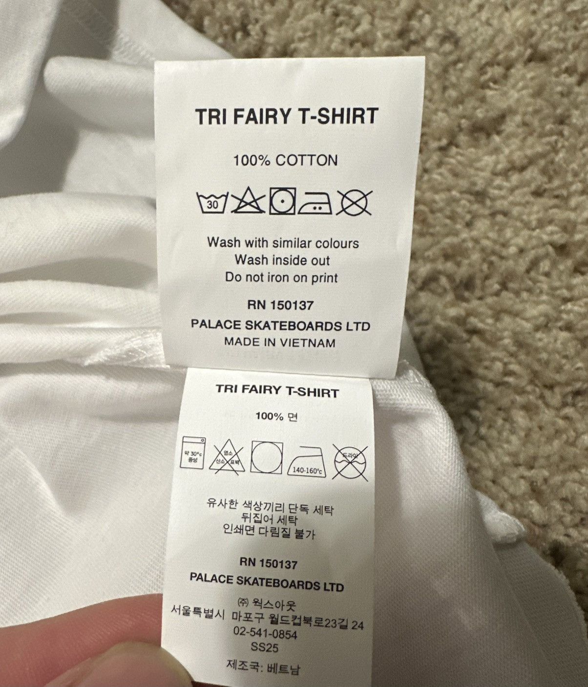 Palace PALACE TRI FAIRY FREG TEE SIZE MEDIUM WHITE Size US M / EU 48-50 / 2 - 8 Thumbnail