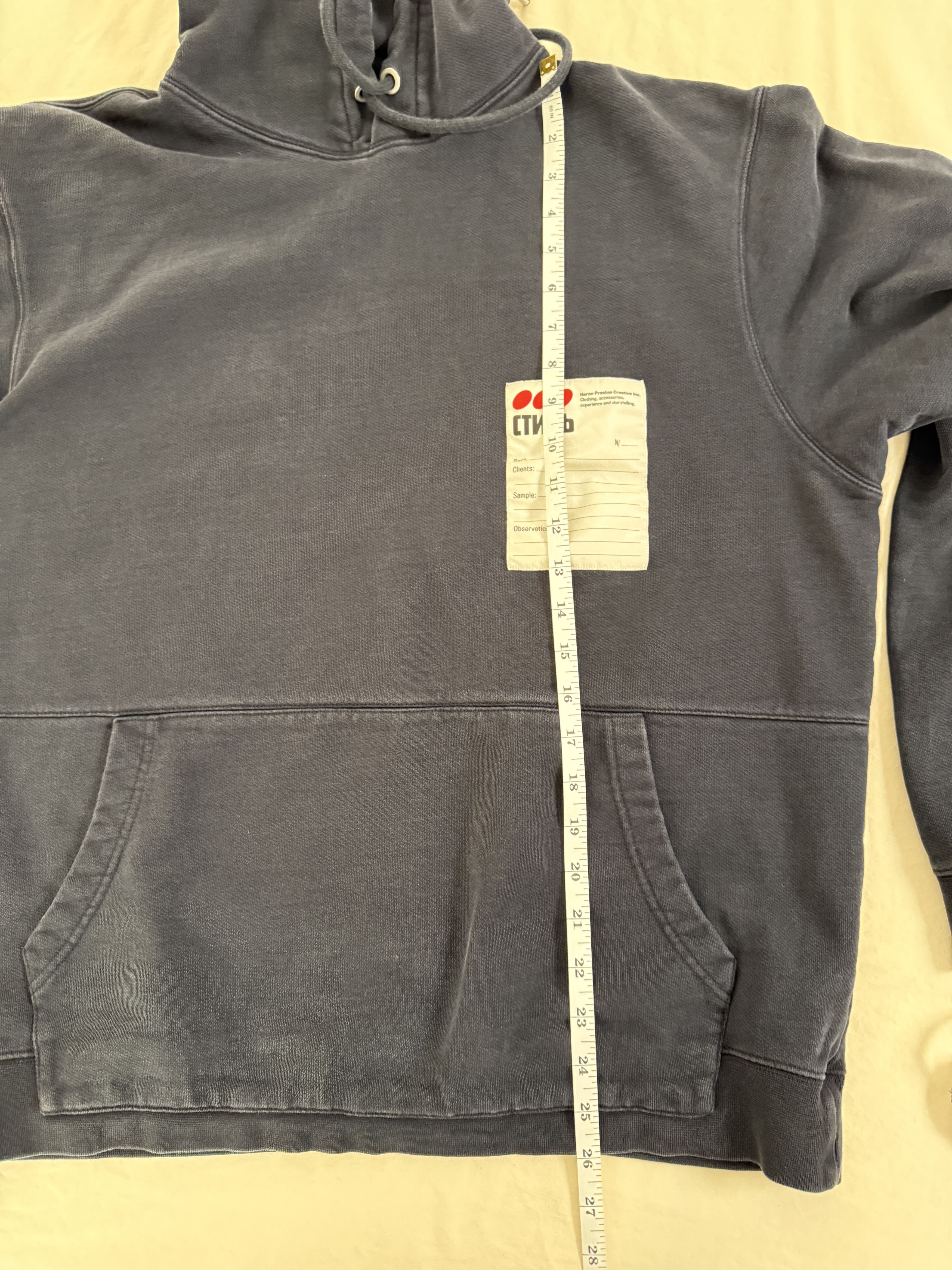 Heron Preston Heron Preston Sticker Label Hoodie - Navy Men's S Size US S / EU 44-46 / 1 - 8 Thumbnail