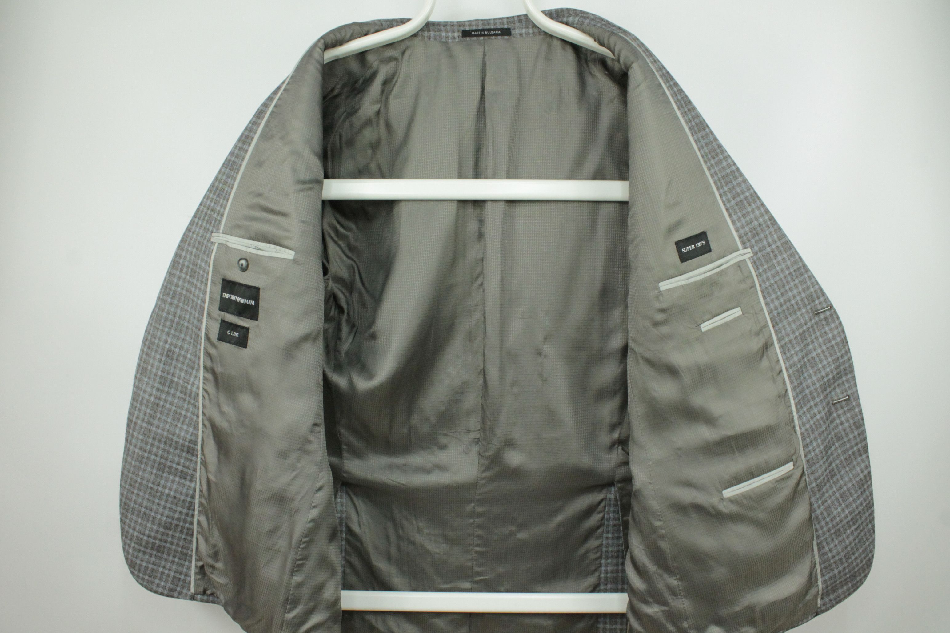 Emporio Armani Emporio Armani G-Line Super 130's Check Sports Jacket Size 48R - 6 Thumbnail