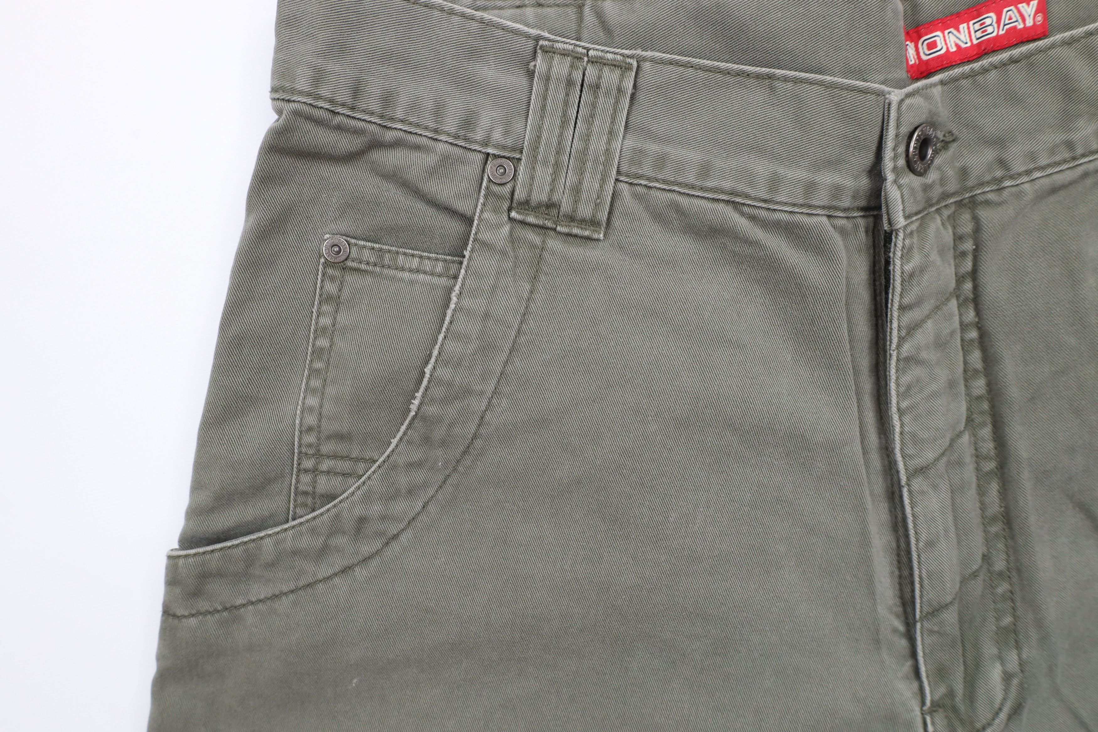 Vintage Vintage 90s Streetwear Baggy Wide Leg Pants Cotton Green Size US 34 / EU 50 - 8 Thumbnail