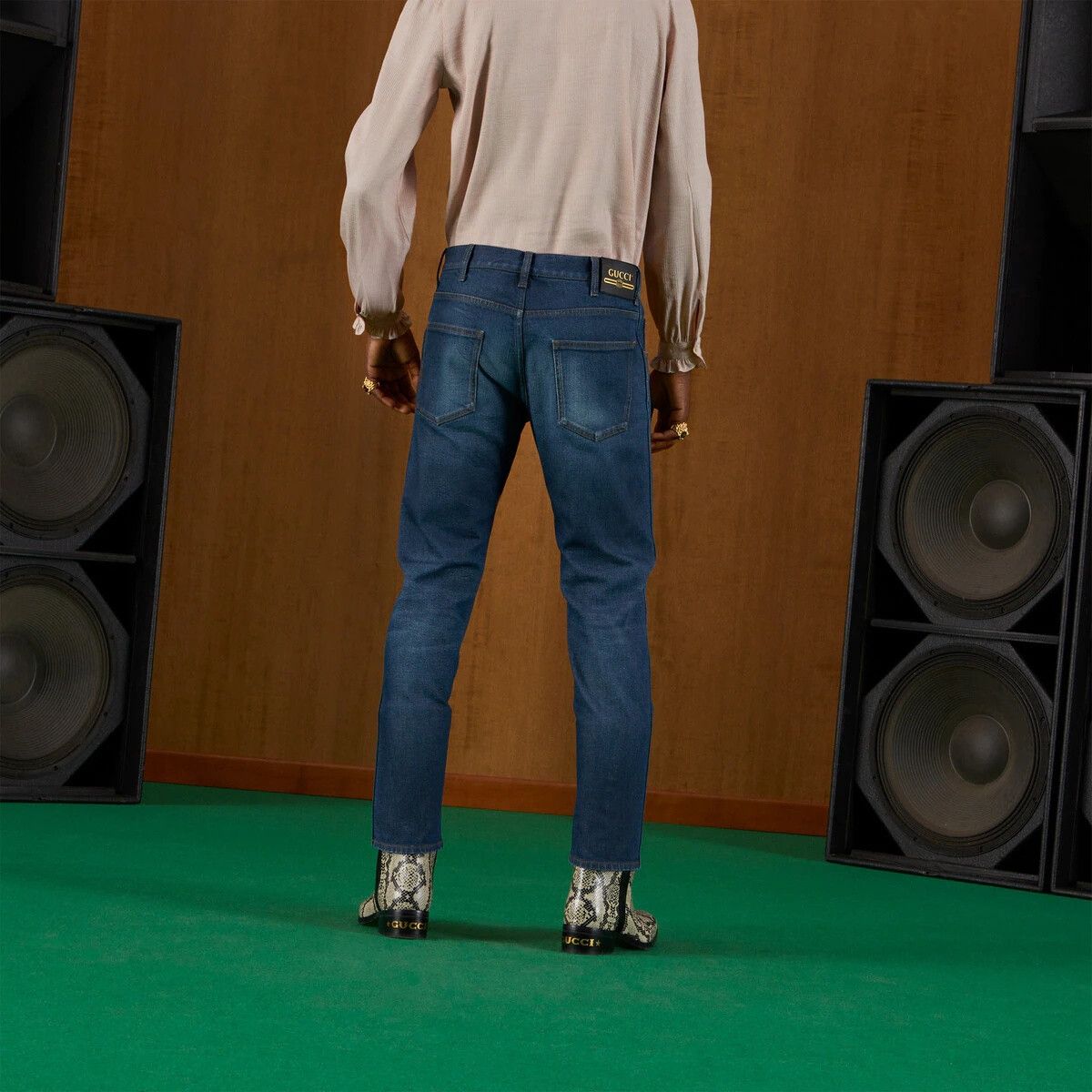 Gucci o1mt1gz0725 Tapered Denim Pant in Blue Size US 29 - 7 Thumbnail