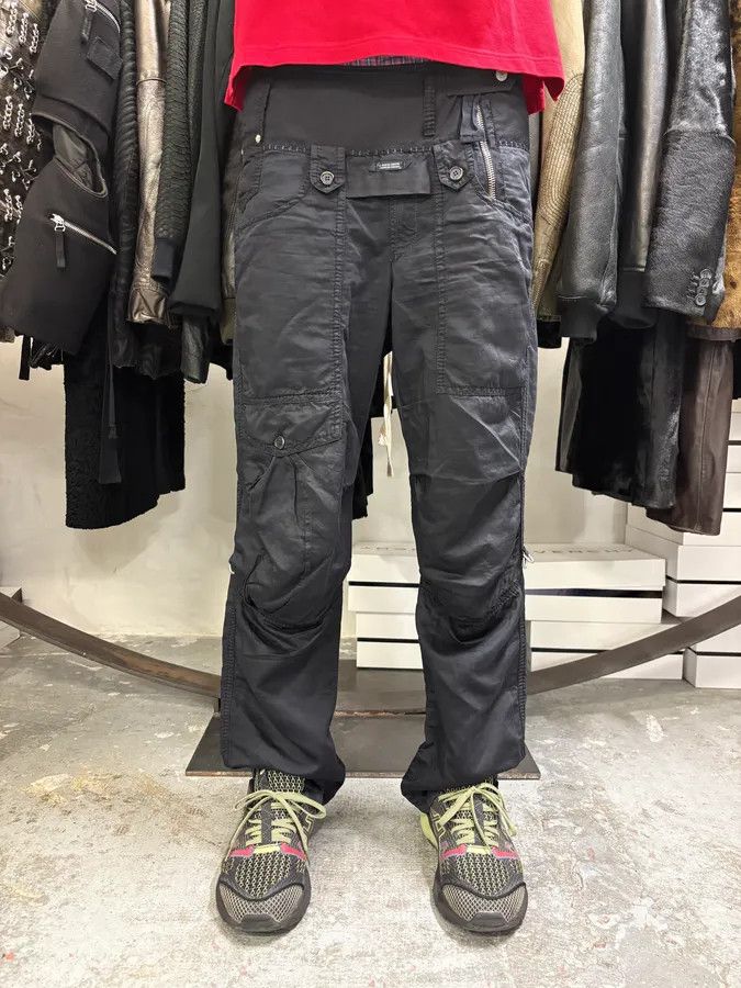 Marithe + Francois Girbaud × Vintage 2000s Marithé + François Girbaud Black Utility Pants Size US 31 - 2 Thumbnail
