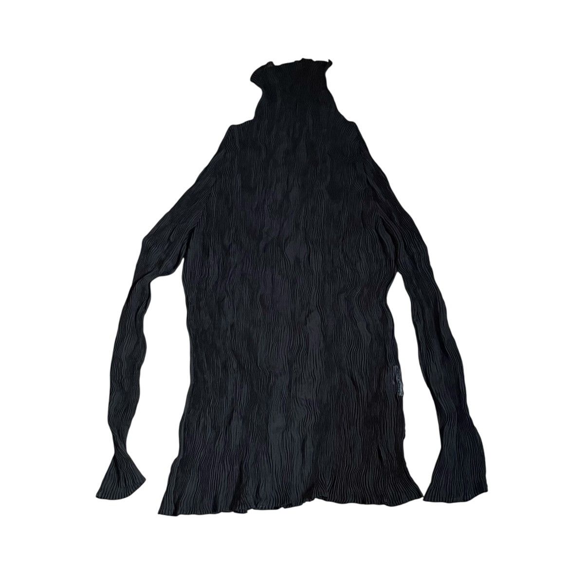 Issey Miyake Vintage issey miyake pleats sheer black turtleneck Size S / US 4 / IT 40 - 1 Thumbnail