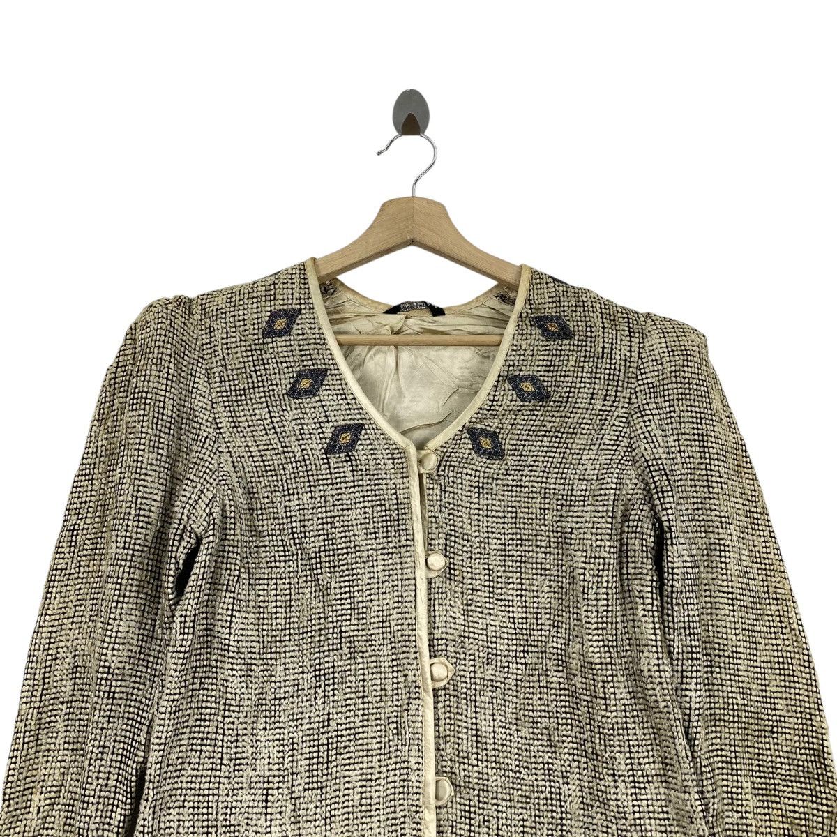 Annikki Karvinen Vintage ANNIKKI KARVINEN Handmade Finland Button Up Tweed Size S / US 4 / IT 40 - 2 Thumbnail