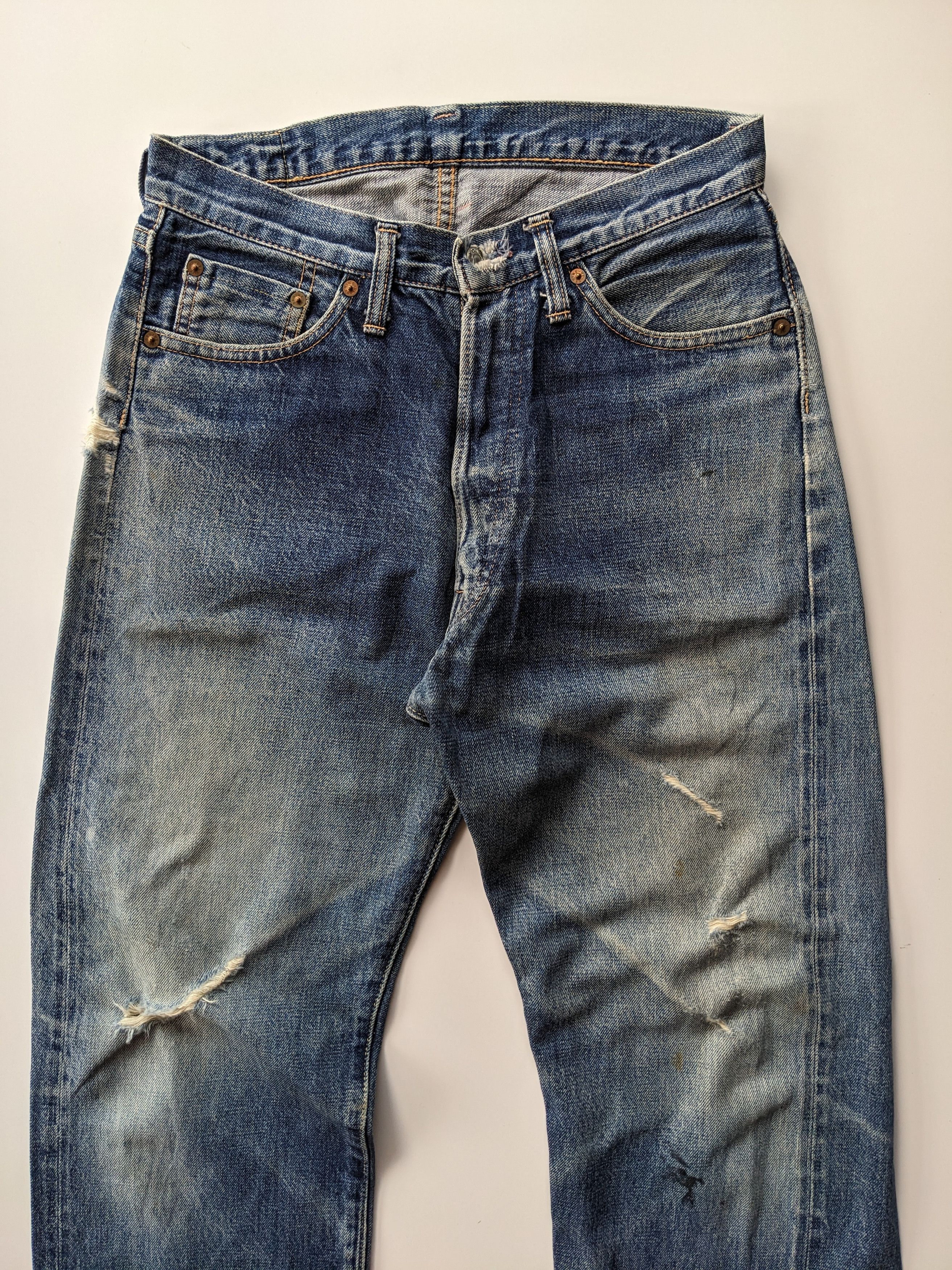 Denime Vintage DENIME distressed selvedge jeans Size US 29 - 4 Thumbnail