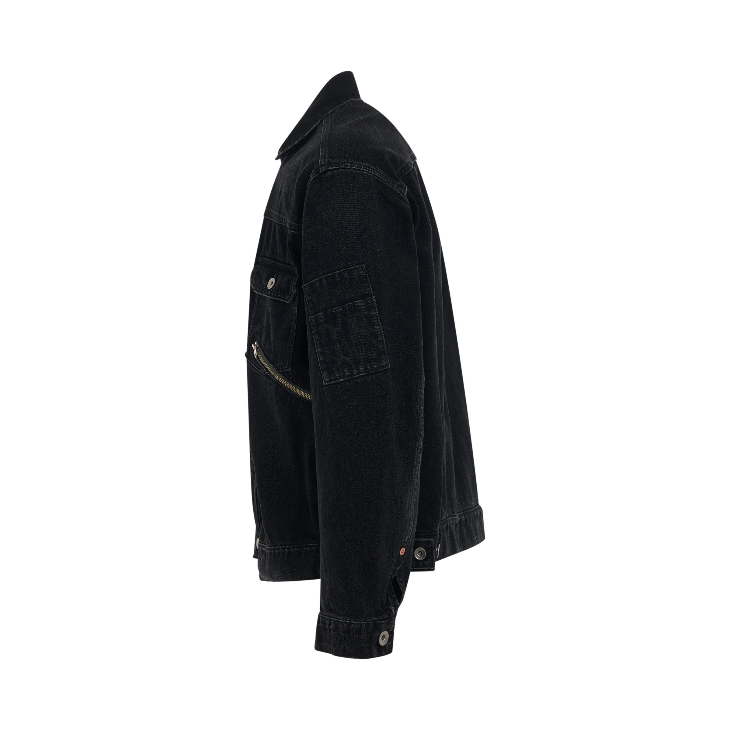 Sacai o1mris0824 Denim Blouson in Black Size US M / EU 48-50 / 2 - 3 Thumbnail