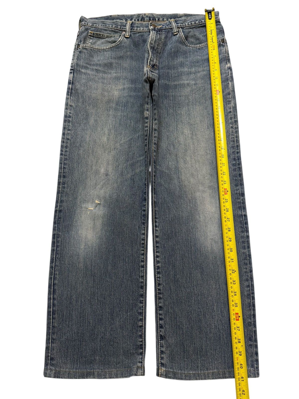 Wrangler Vintage 90s Wrangler Retro Blue Faded Wash Wide Leg Loose Size US 34 / EU 50 - 9 Thumbnail