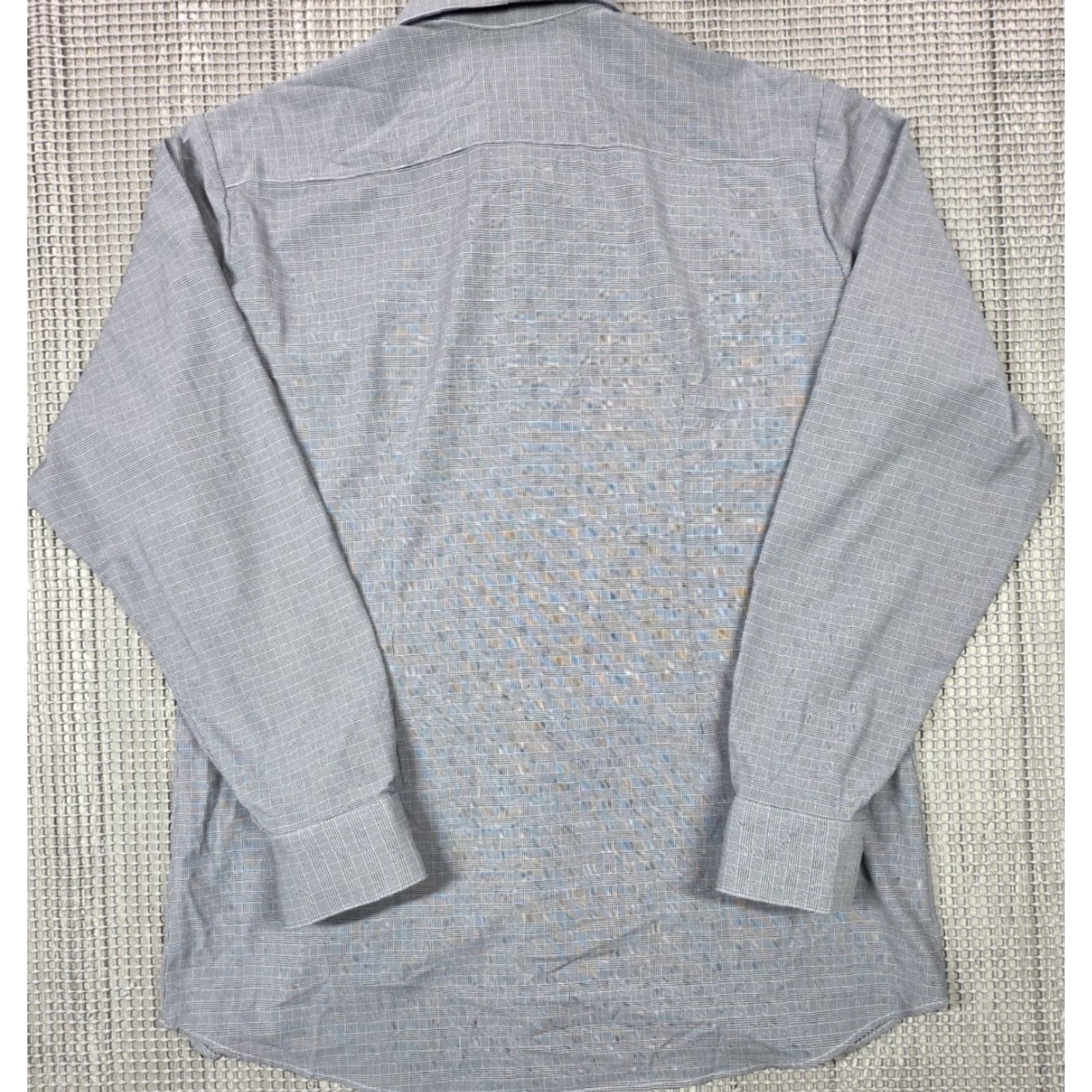 Mizzen+Main Mizzen+Main Leeward Performance Shirt 2XL Trim Fit Gray Blue Plaid Houndstooth Long Sleeve Button-Up Mens Shirt Range: 2XL, Color: Blue Size US XXL / EU 58 / 5 - 7 Thumbnail
