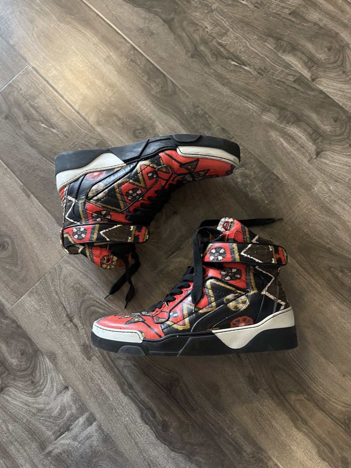 Givenchy Givenchy Tyson Aztec Plaid Hi Tops Riccardo Tisci Era Size US 10.5 / EU 43-44 - 1 Thumbnail